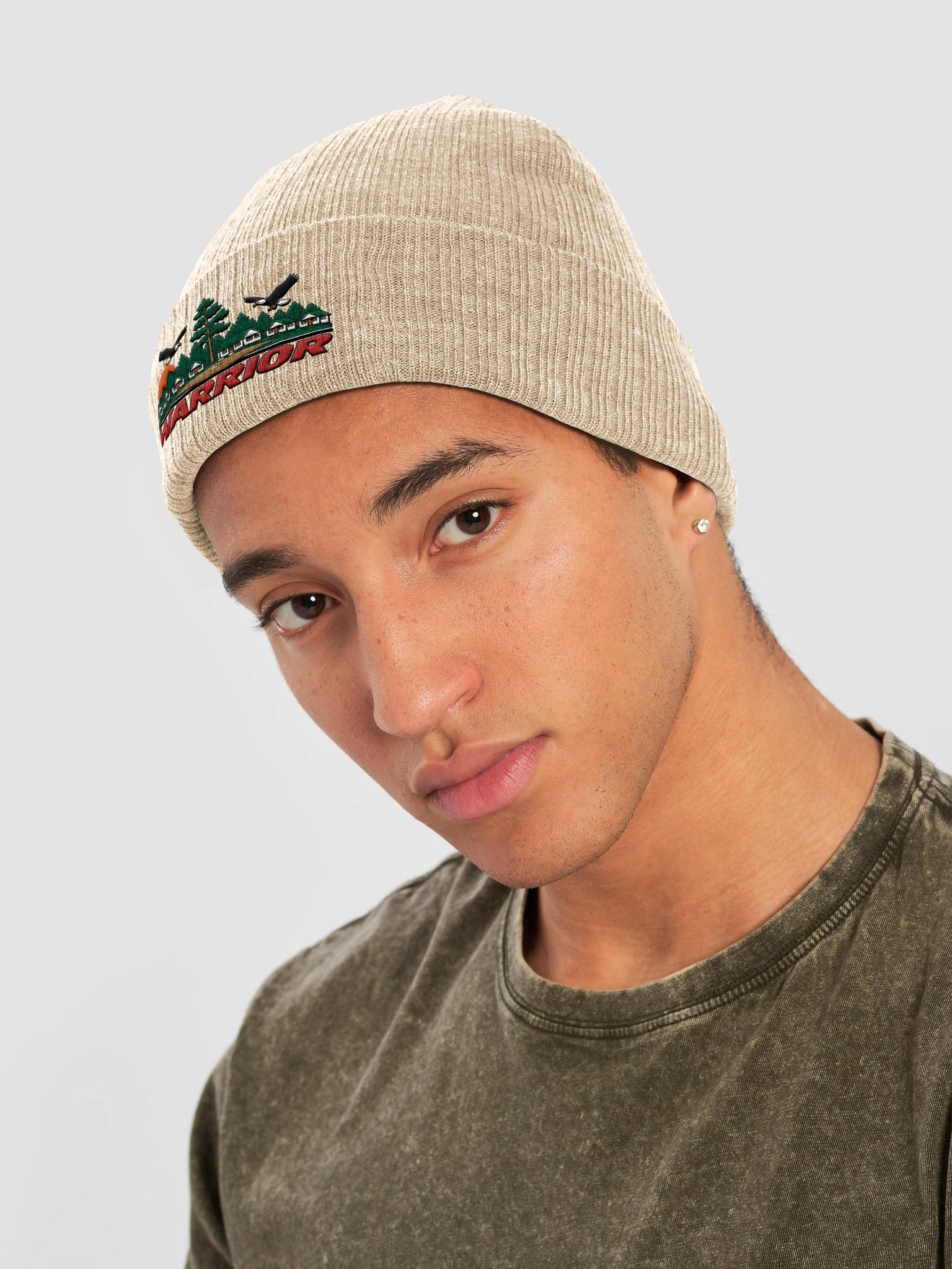 Warrior Regular Beanie (Beige) product image (3)
