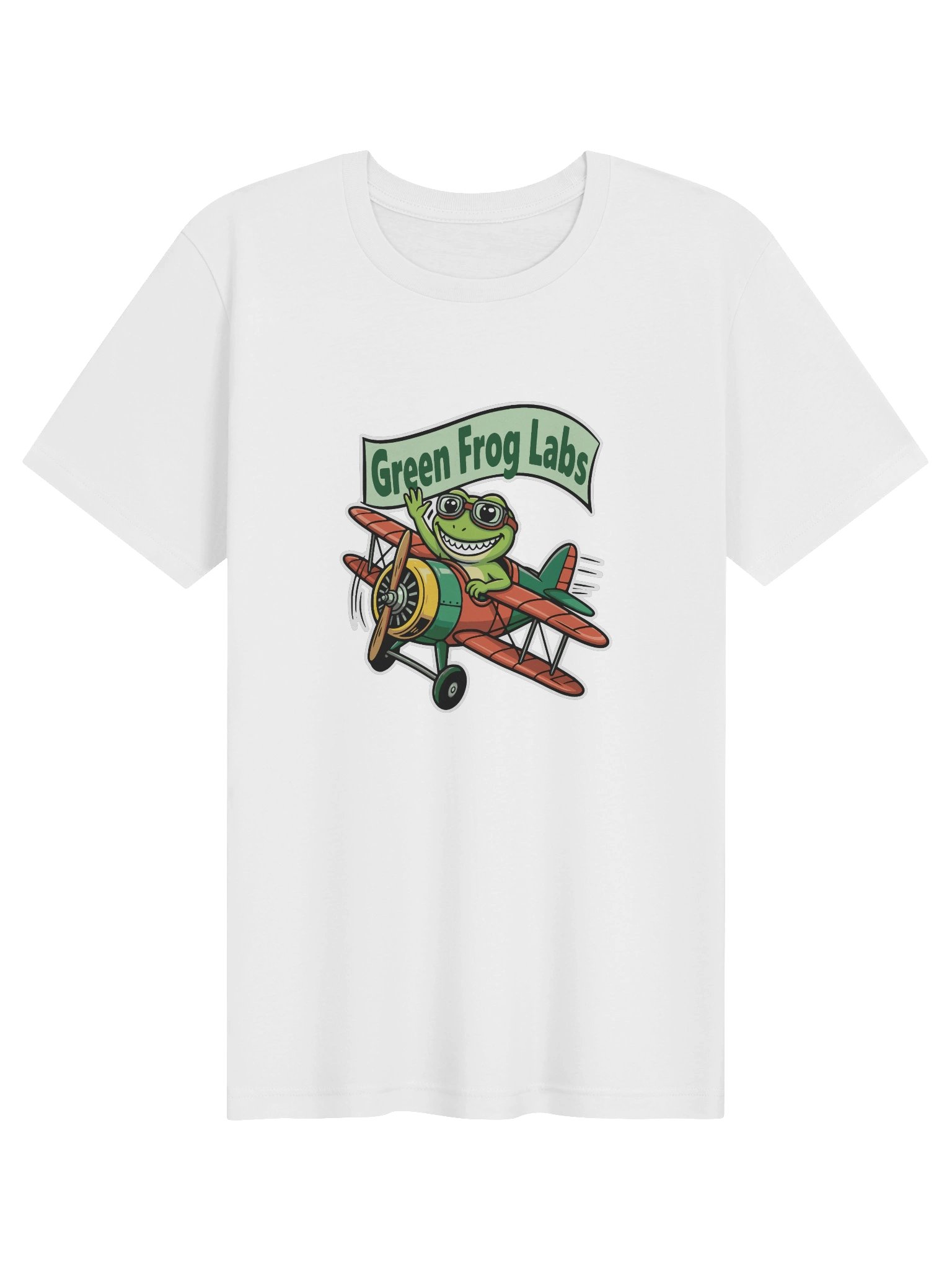 Green Frog Labs Biplane Frog T-Shirt product image (3)