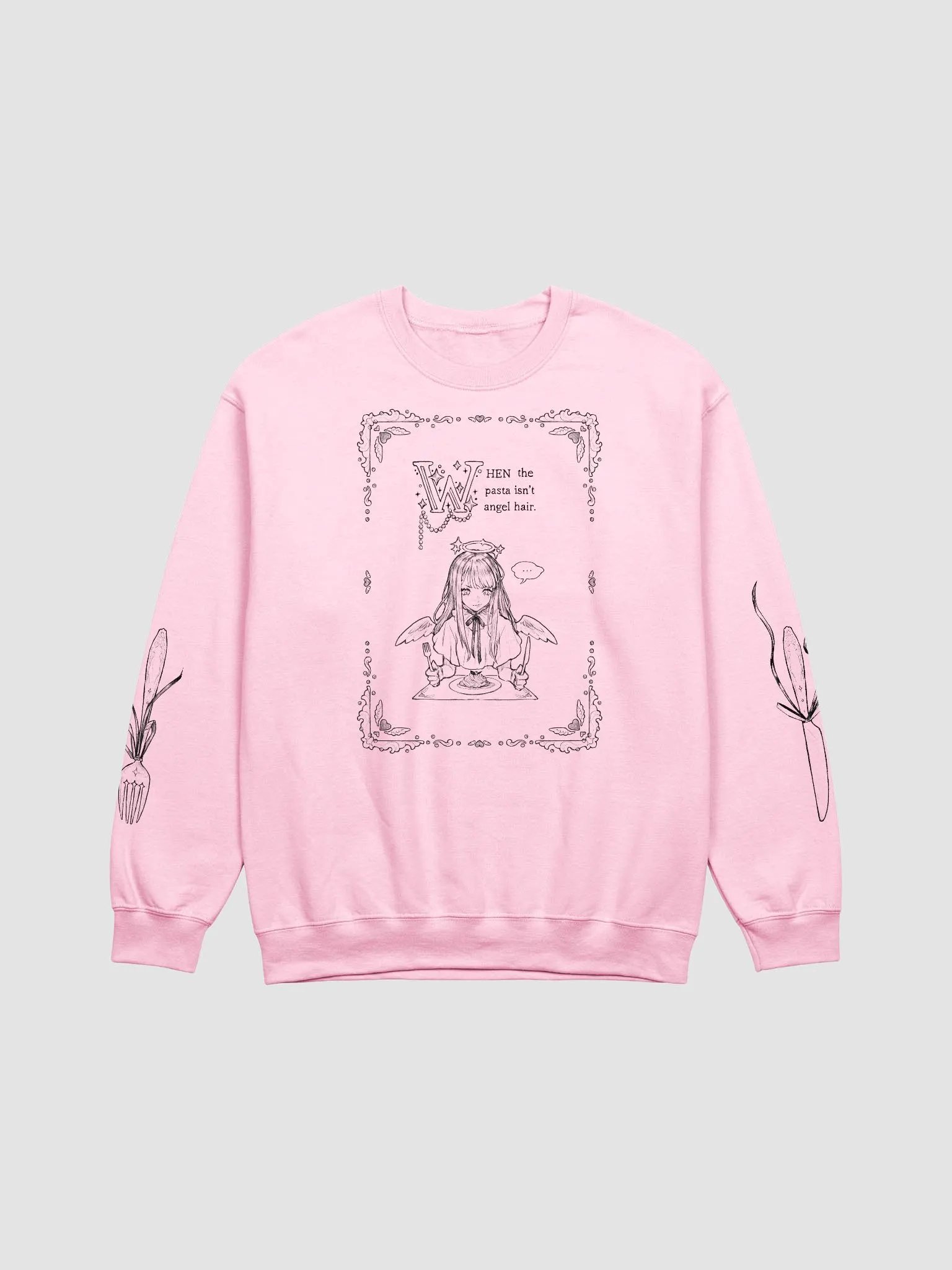 angel hair pasta // light crewneck product image (3)