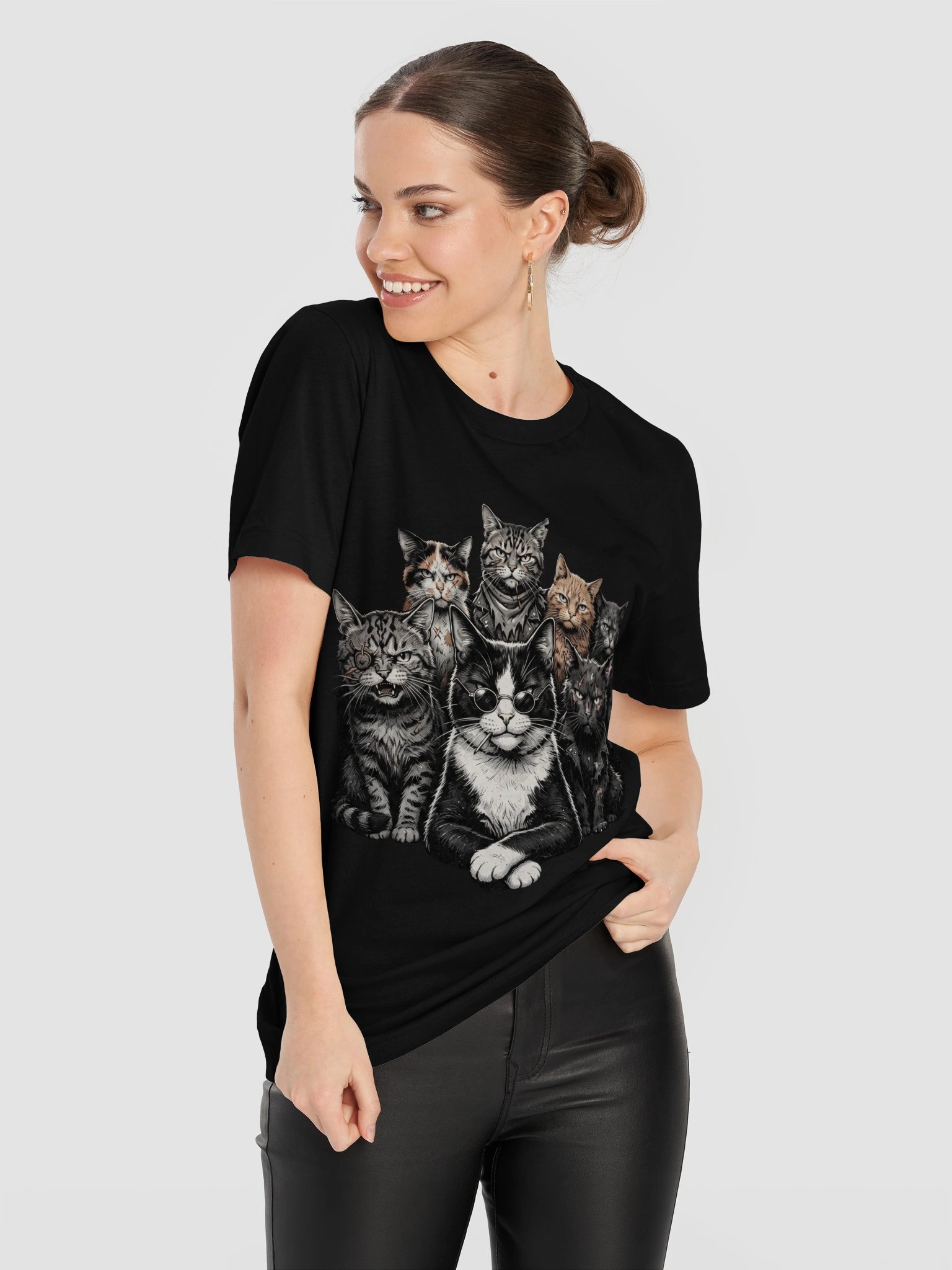 Funny Gangster Cat Shirt, Meme Cats Graphic Tee, Vintage Cat Lover Shirt, Funny Cat Meme Tee, Edgy Cat Shirt, Cat Dad Gift, Cat Mom Shirt product image (11)