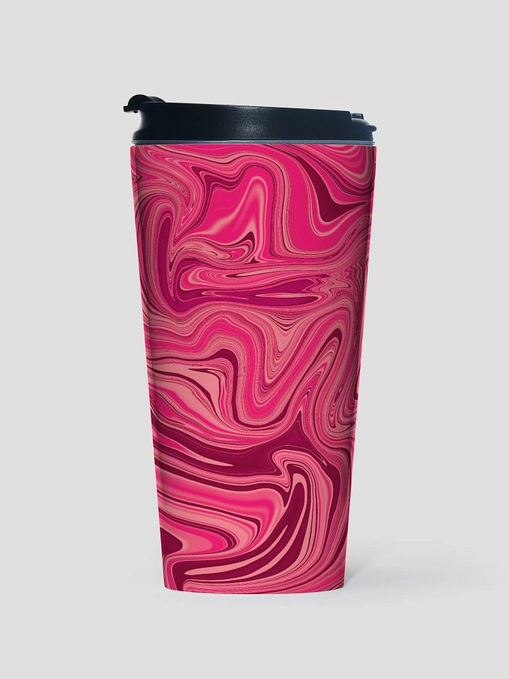 Travel Mug - Shades of Magenta Pink Digital Fluid Art product image (1)