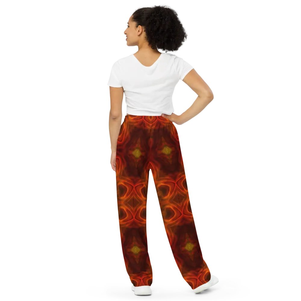 Orange Soft Kaleidoscope Wideleg Pants product image (4)