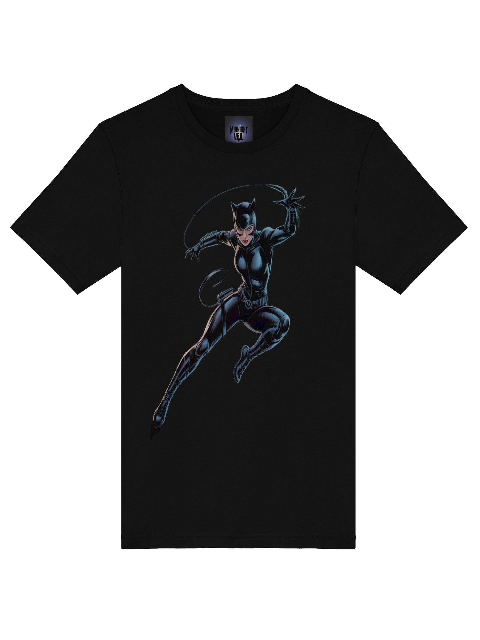Midnight Pounce: Catwoman's Lethal Leap T-Shirt product image (7)