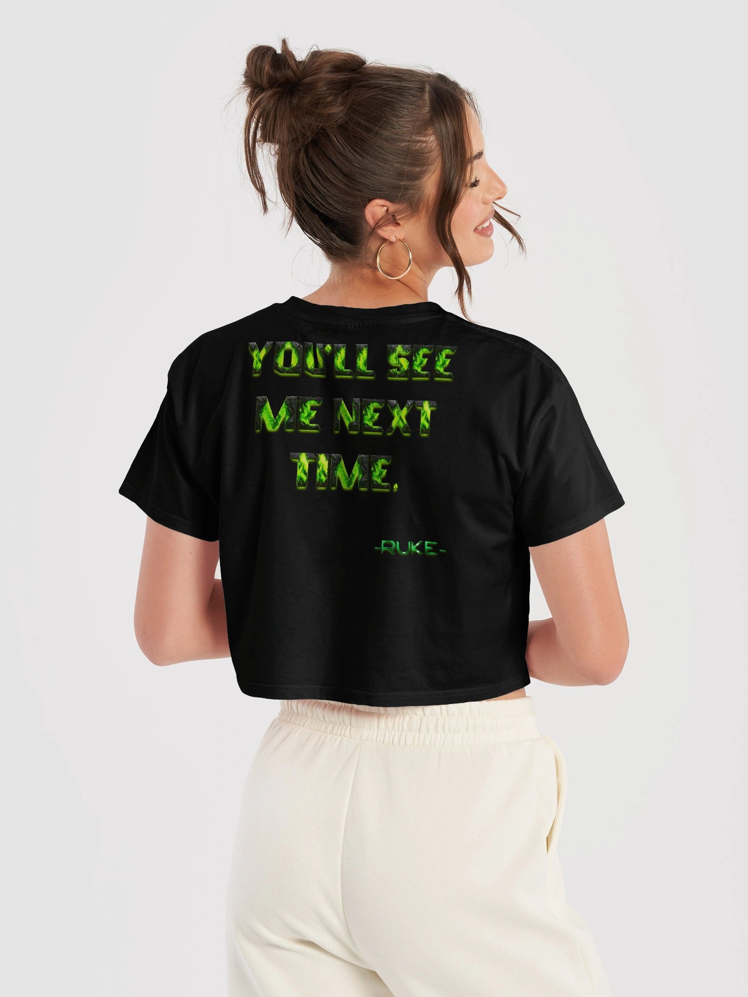 Women’s Premium “If I’m Lucky” Crop Top product image (6)