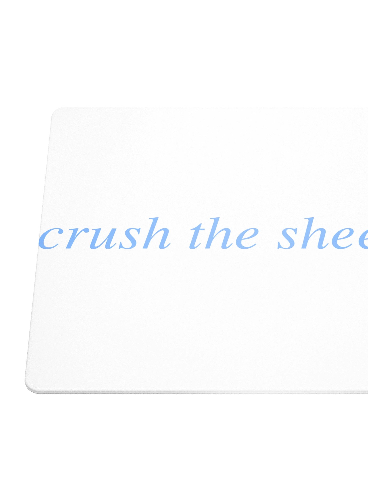 No ShopCo | Crush the Sheeple Gaming Mouse Pad - Light Blue on White product image (6)