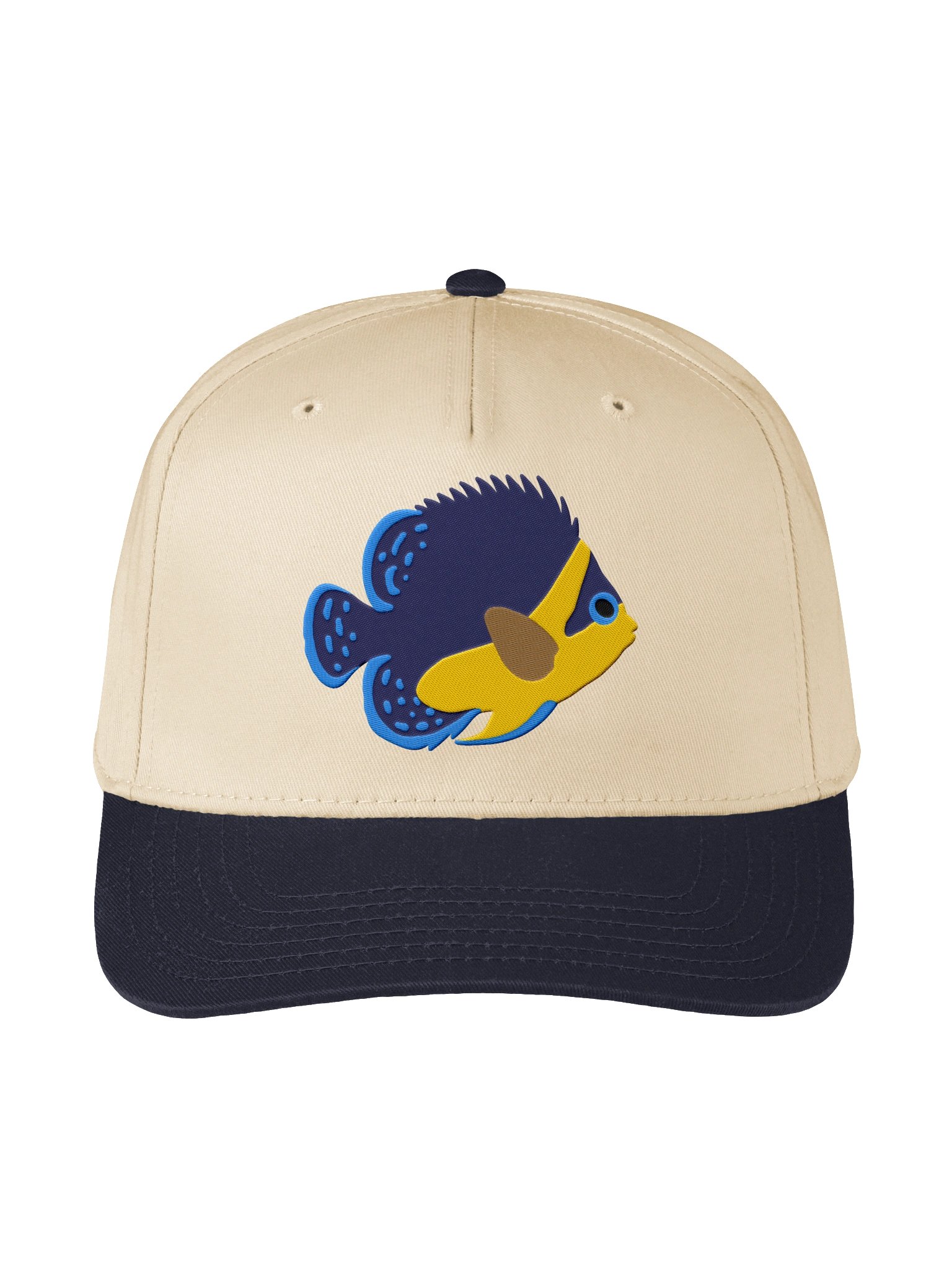 Venustus Angelfish Embroidered Mid-Profile Baseball Cap | Marine Reef Aquarium Fish Hat product image (1)