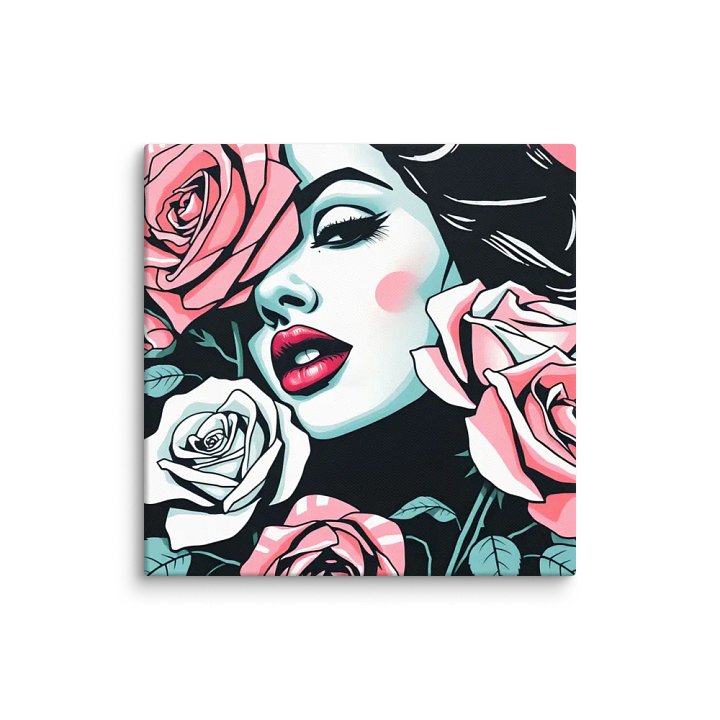 Retro Rose Woman Canvas product image (12)