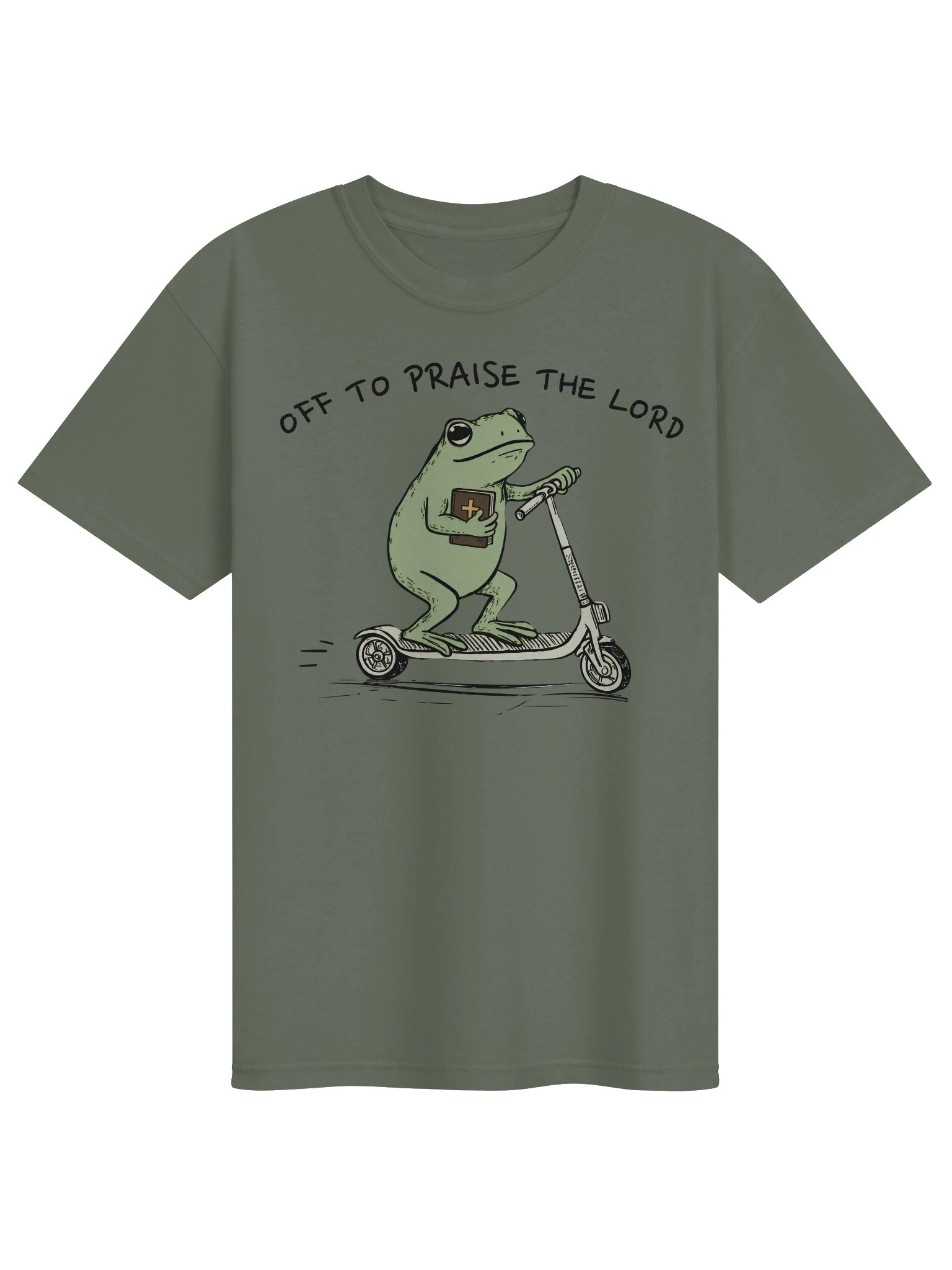 Christian Frog Graphic Tee, Comfort Colors Funny Faith T-Shirt, Religious Frog Shirt, Unisex product image (1)