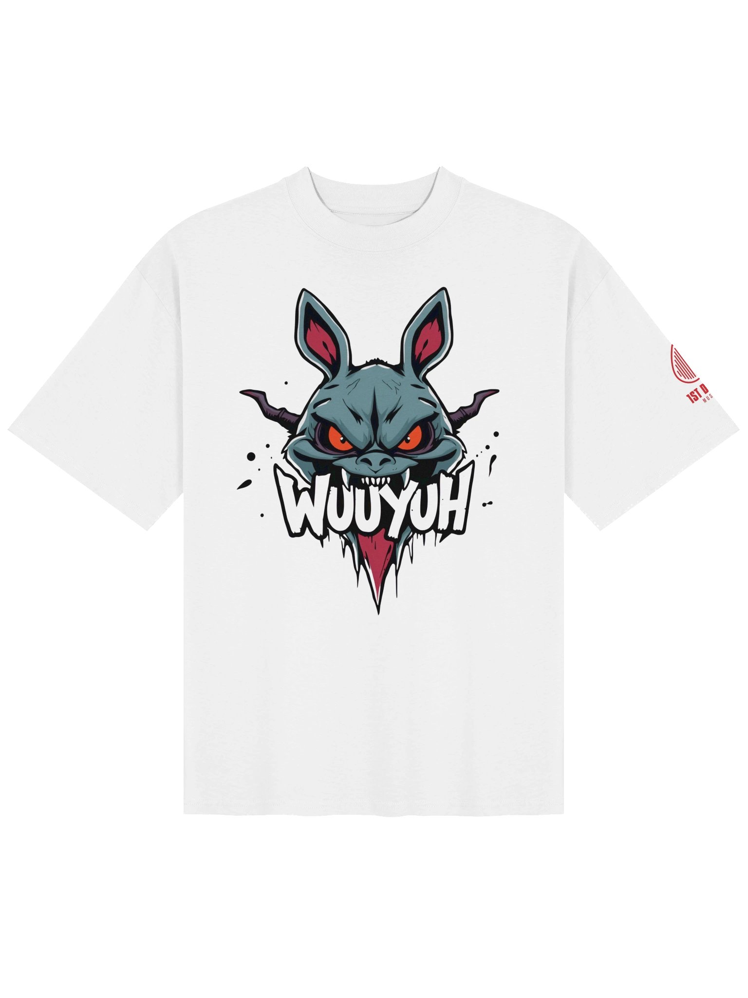 WUUYUH Red, White, and Blue Oversized T-shirt product image (1)
