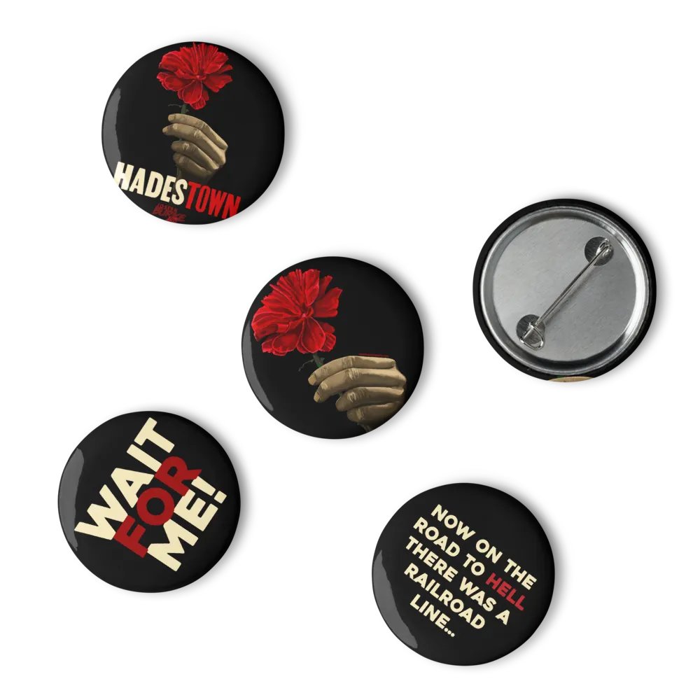 Wait For Me Red Carnation 5 Piece Button Set product image (1)