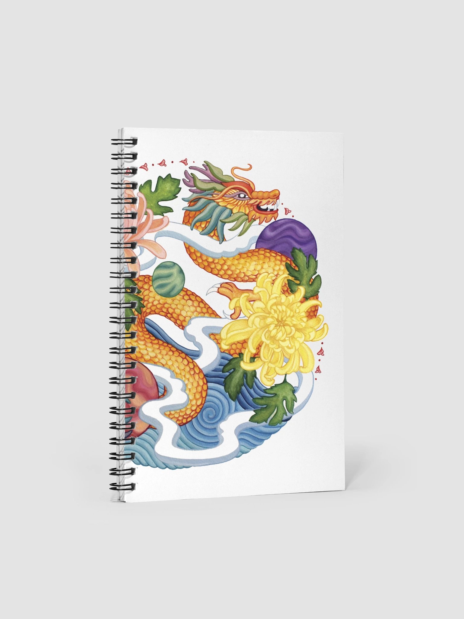 "Dragon & Chrysanthemums" - Notebook product image (1)