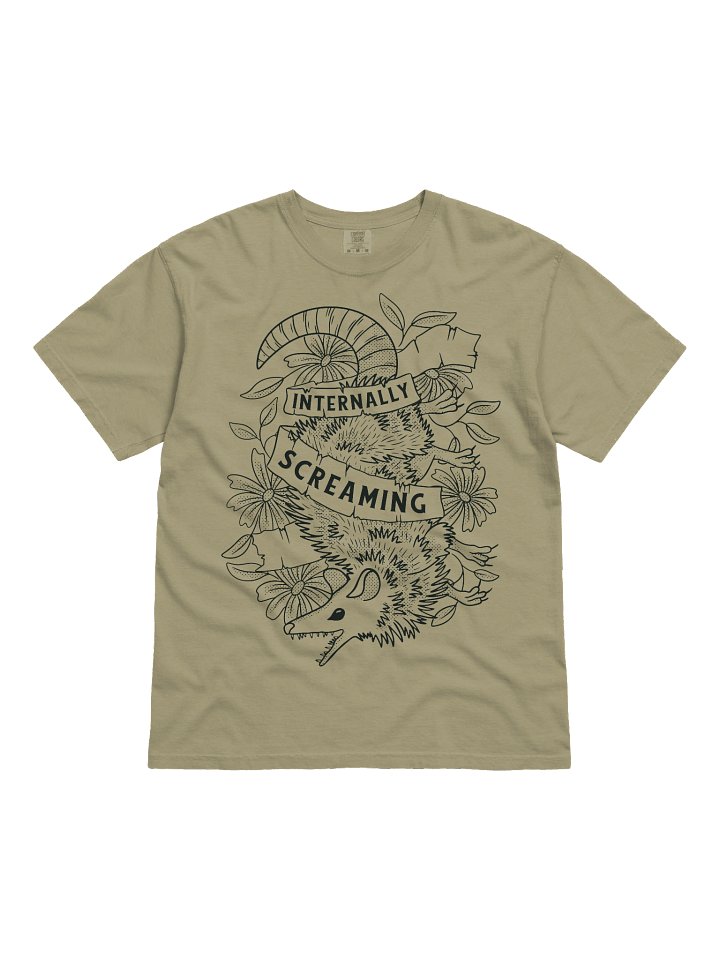 Internally Screaming Opossum Shirt – Dark Humor Vintage Animal Graphic Tee, Cottagecore Goth Design product image (21)