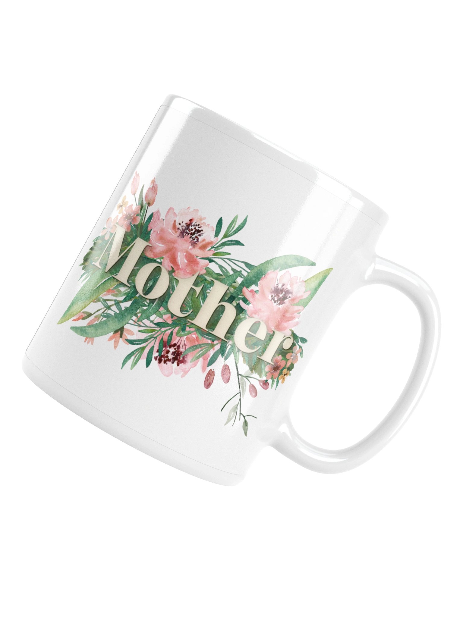 Mother Pink Peach Floral Word Mug product image (6)