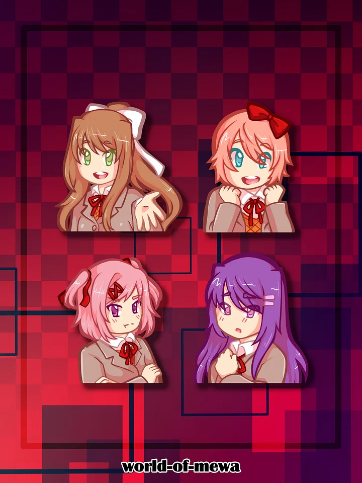 Doki Doki Literature Club | Acrylic Pins product image (2)