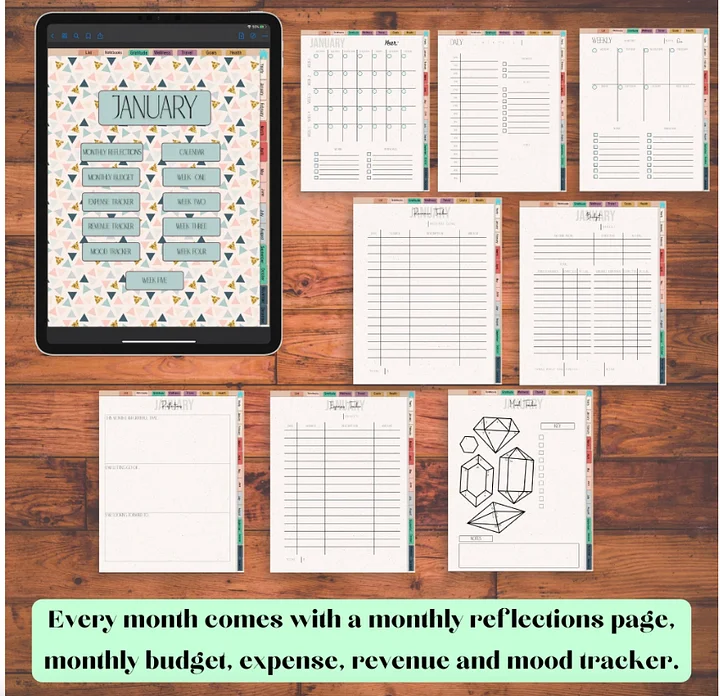 Undated Digital Planner for Ipad product image (2)