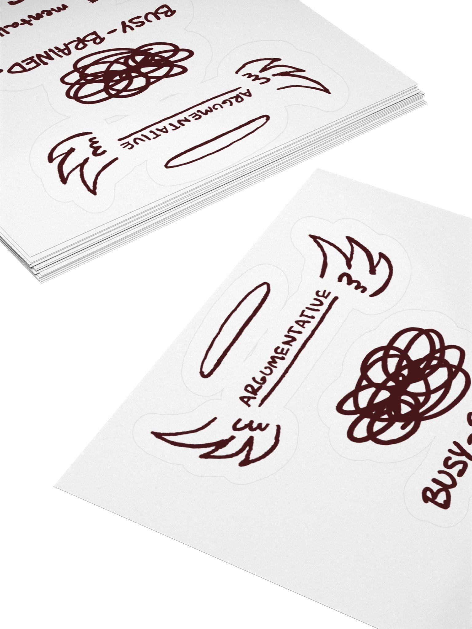maroon sticker pack #1 product image (11)
