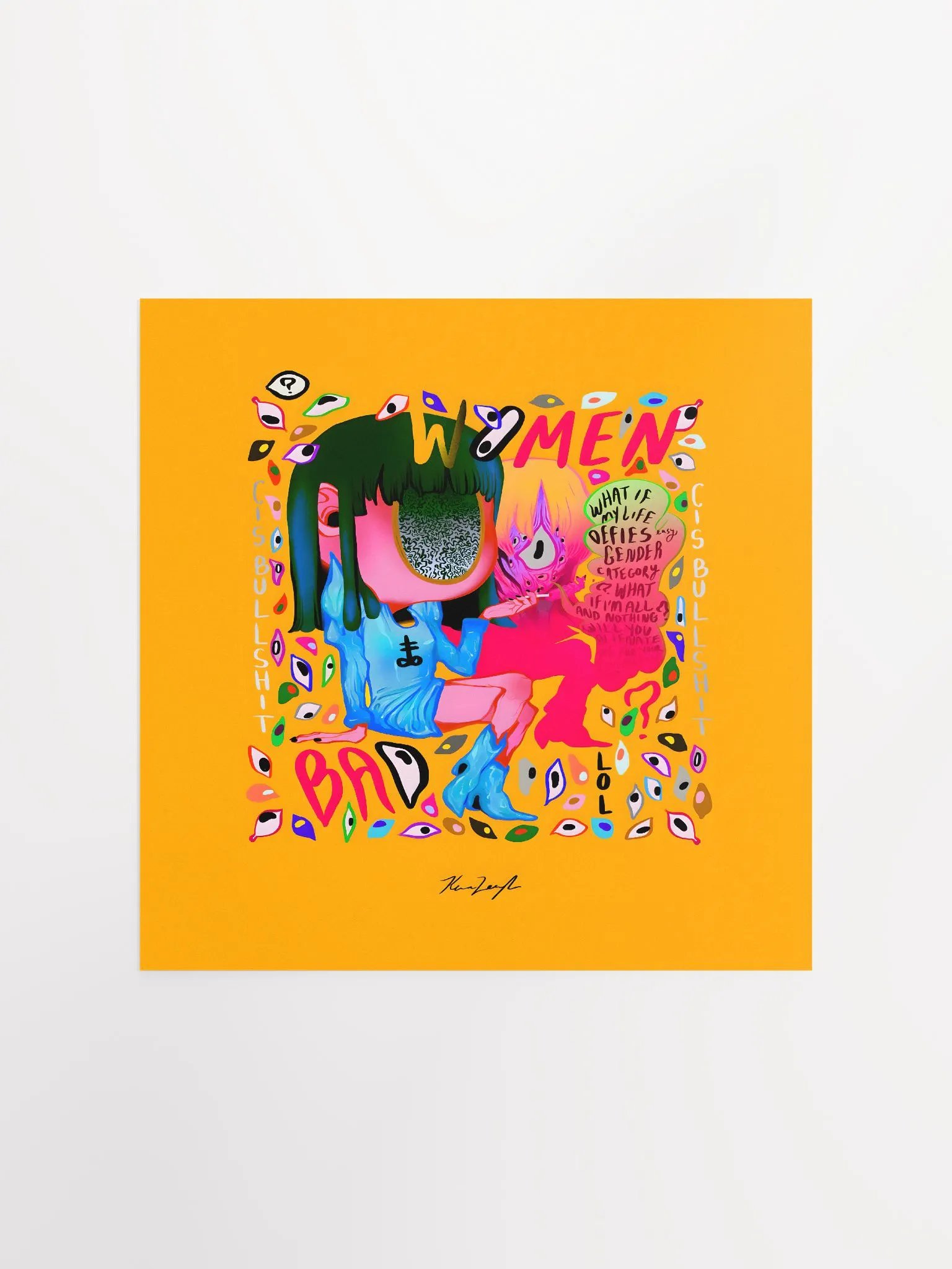 g e n d e r Matte Square Print product image (1)