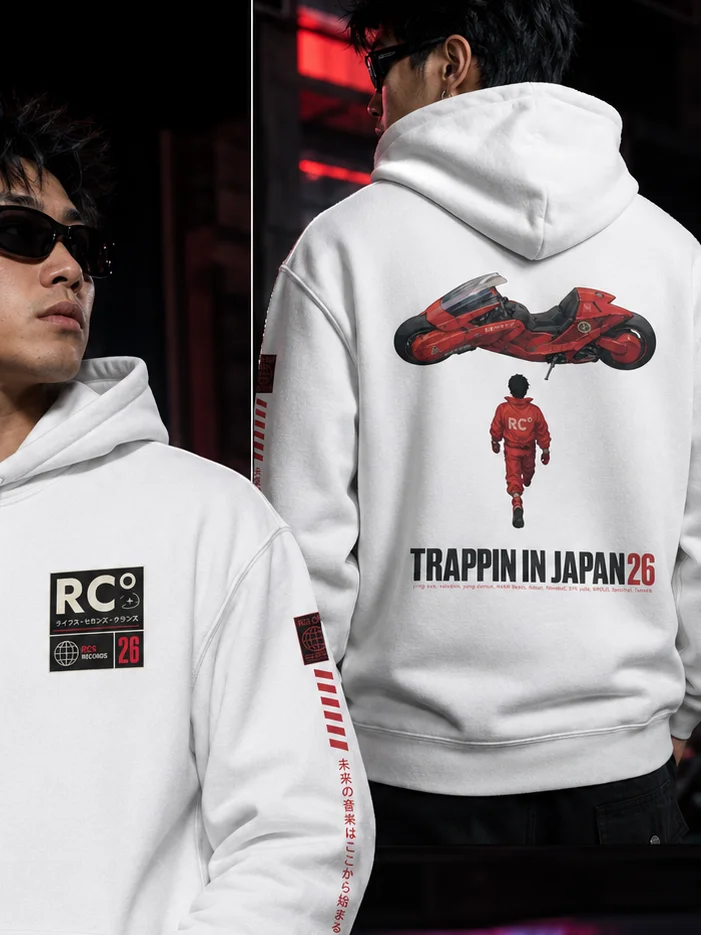 TRAPPIN IN JAPAN 26 Official Hoodie | 001 |– Ryan Celsius Cyber Streetwear Pullover product image (3)