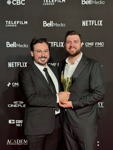@ntbtstm takes best vfx! 🏆 @canadianscreenacademy 
looka these two good sicilian boys 
photo by @readwritethrift