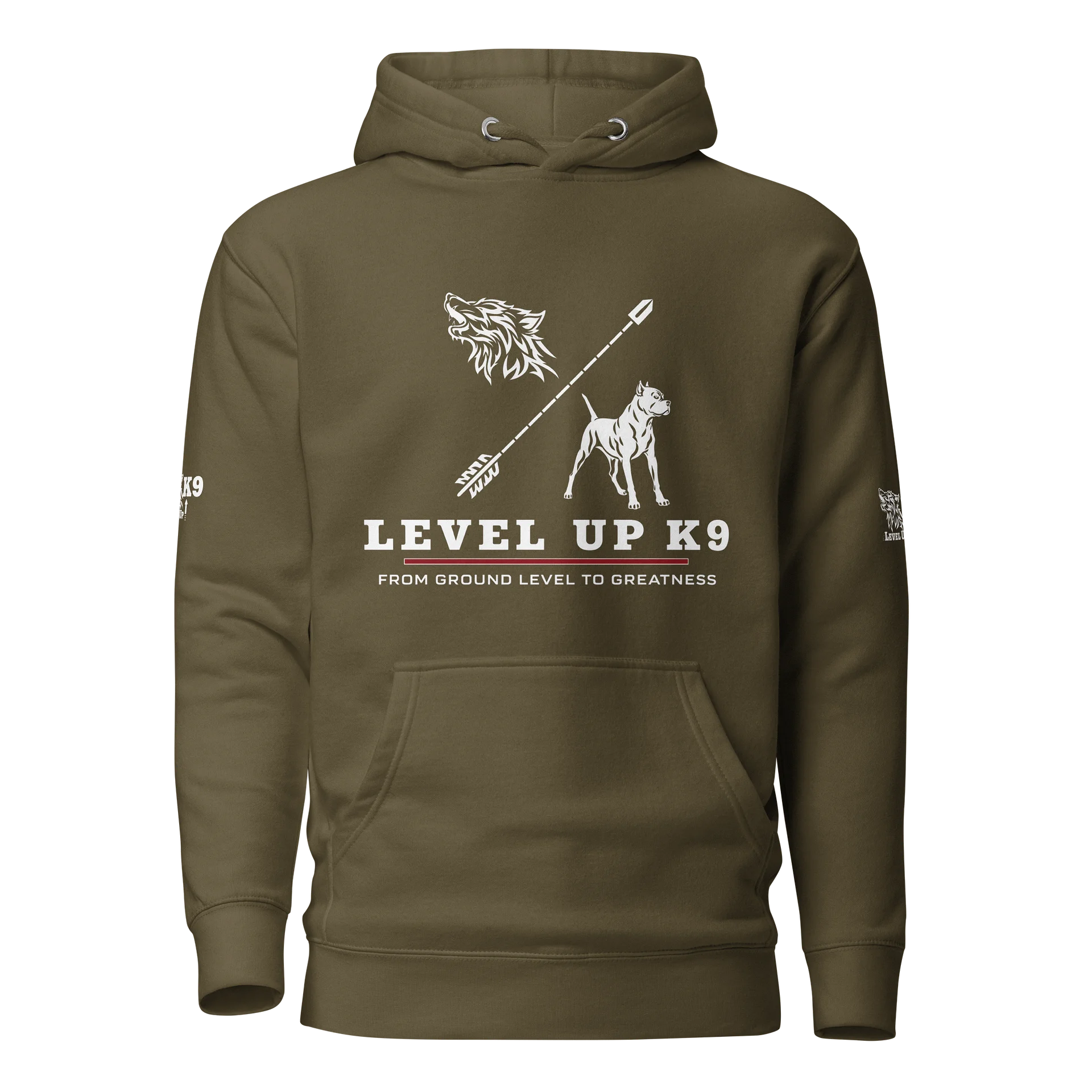 Level-UP K9 Standard Hoodie ( Military Green ) product image (1)