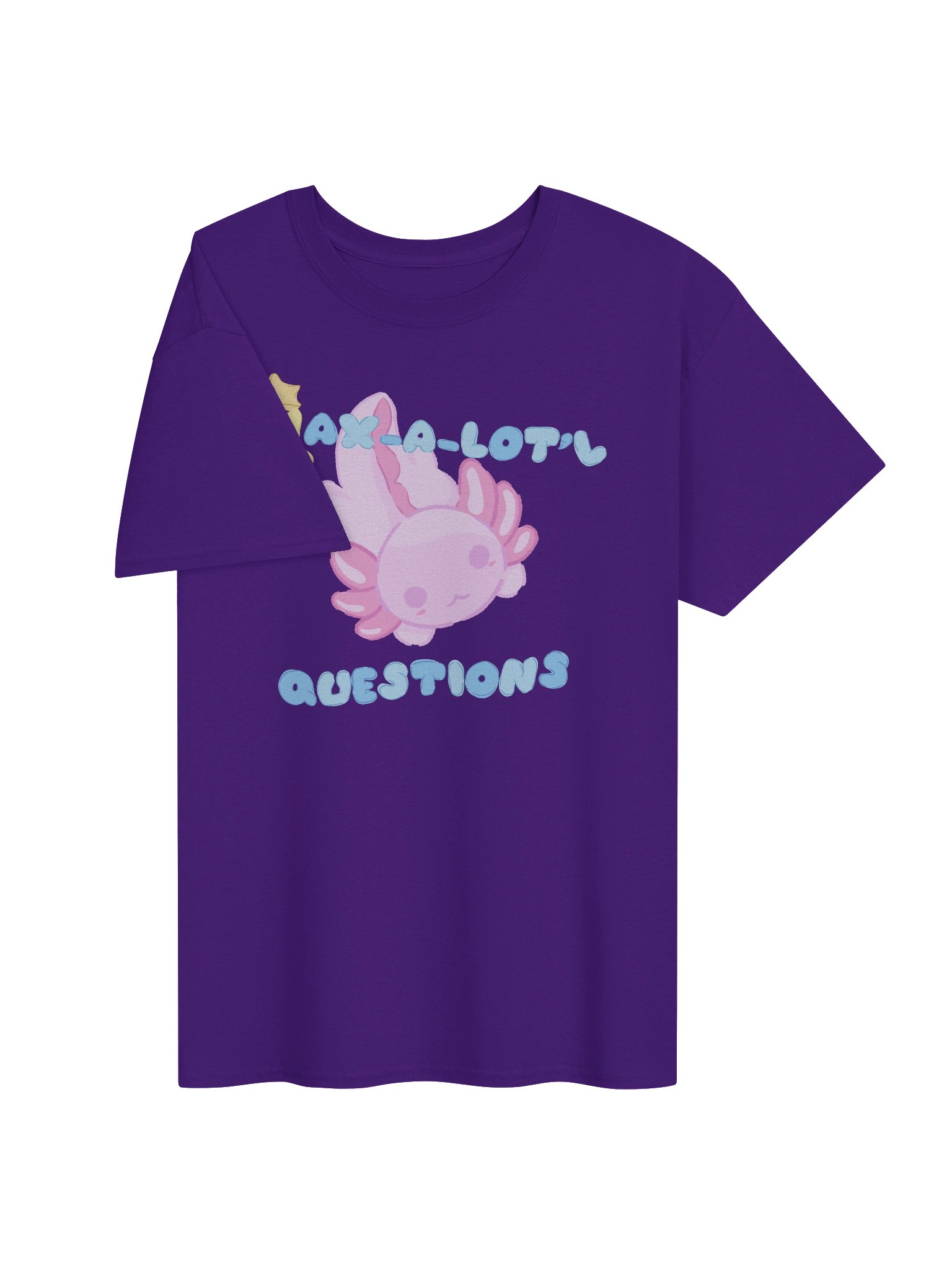 Ax-a-lot’l Questions Axolotl - Cartoon Tee product image (3)