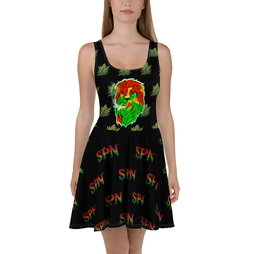 Reggae Lioness All-Over Print Skater Dress product image (2)