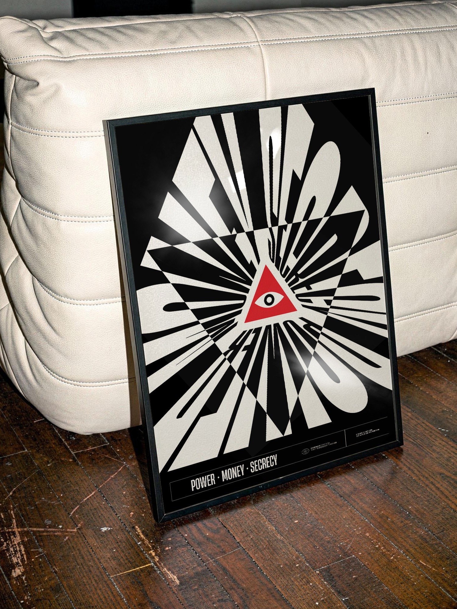 "POWER · MONEY · SECRECY" Framed Poster product image (2)