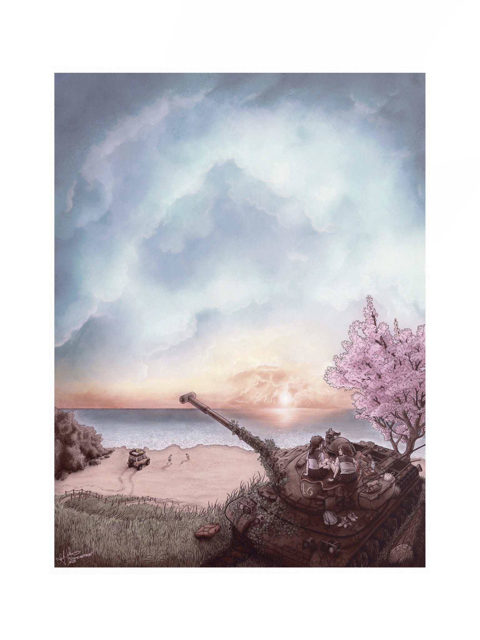 "Tank Beach" - 18x24 Print product image (1)