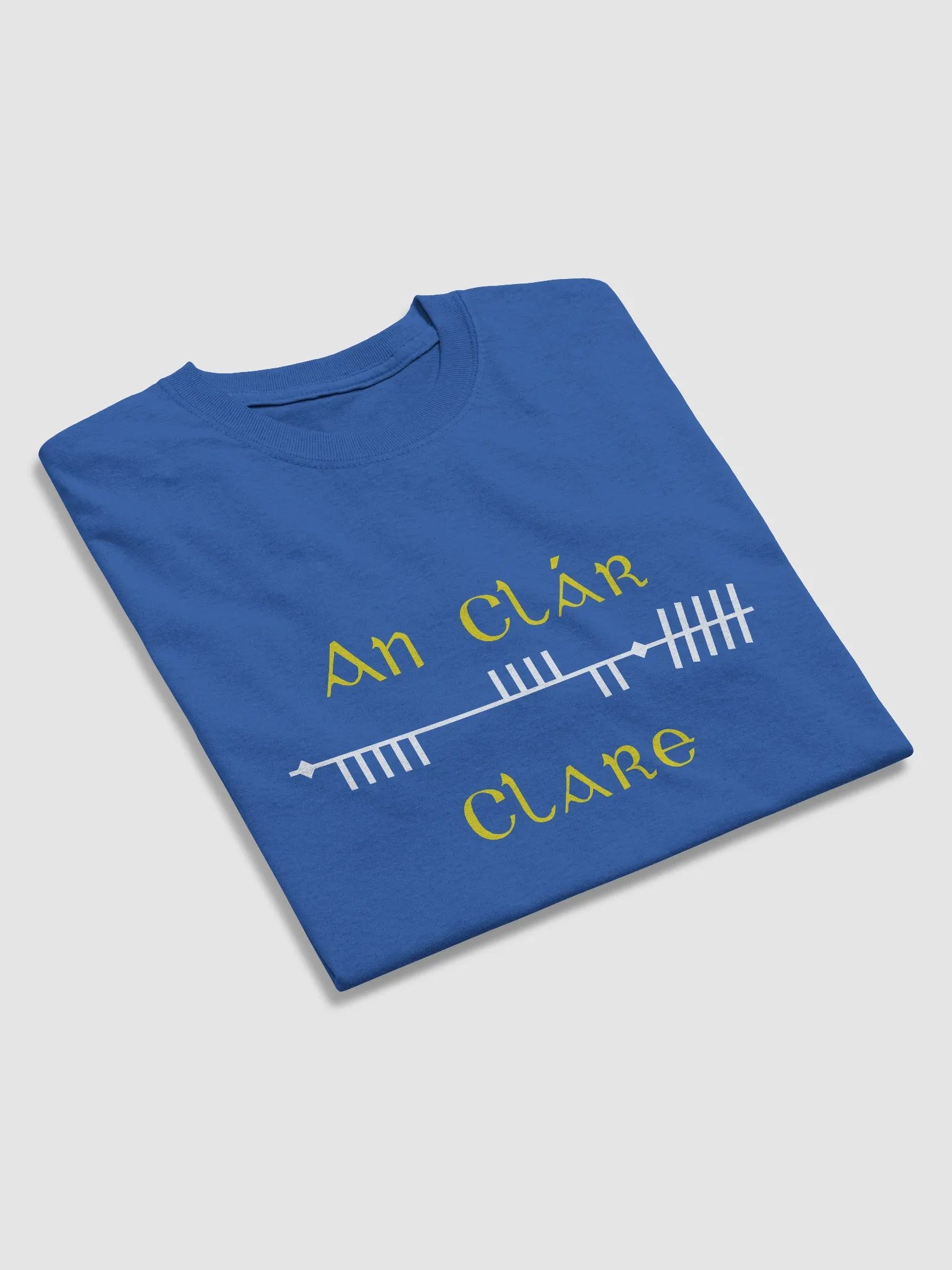 Clare/An Clár blue Scholastic Style Ogham Printed T-shirt product image (3)