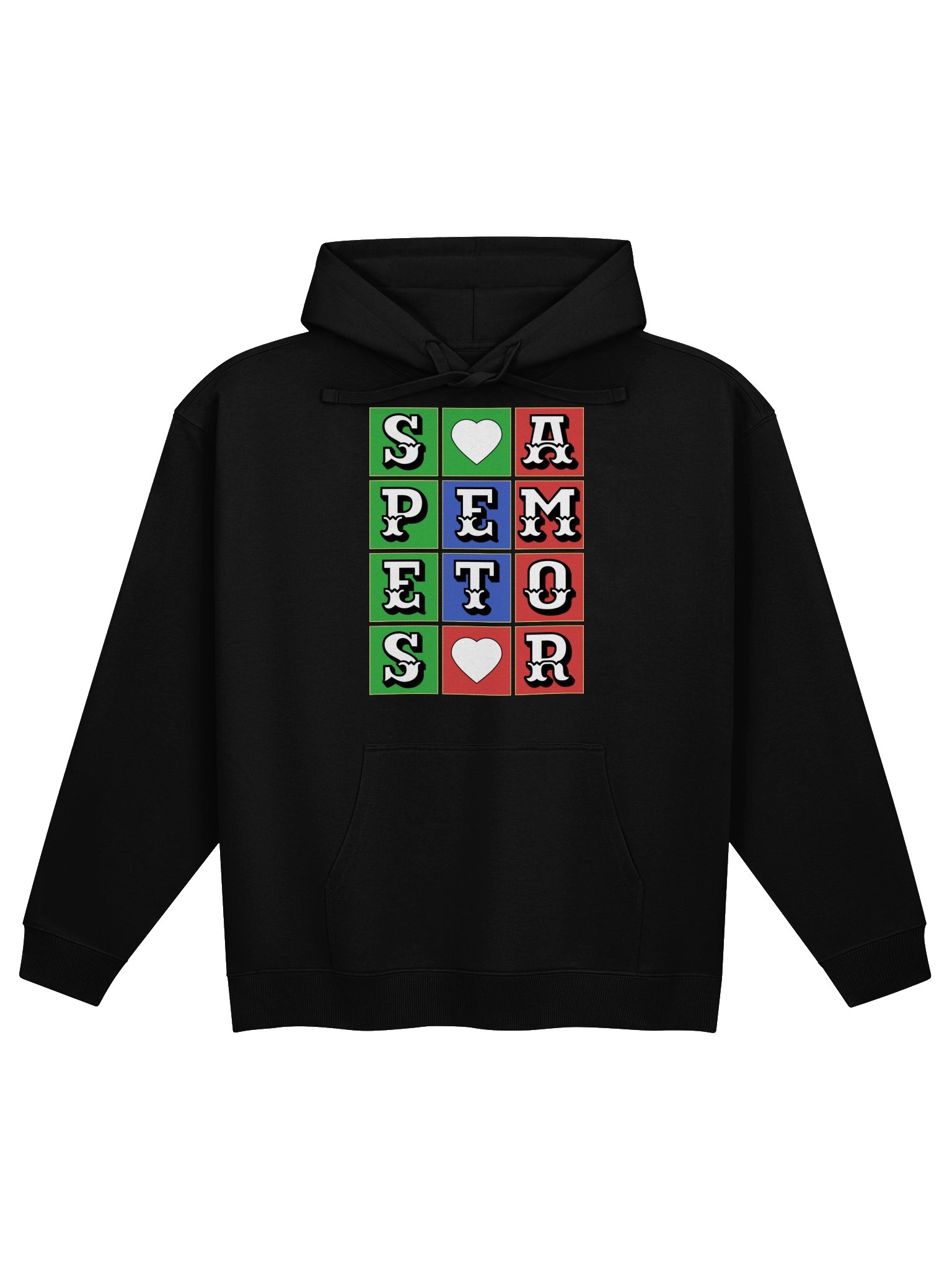 Hope And Love In Latin Quote Unisex Organic Cotton Blend Relaxed Fit Graphic Hoodie product image (1)