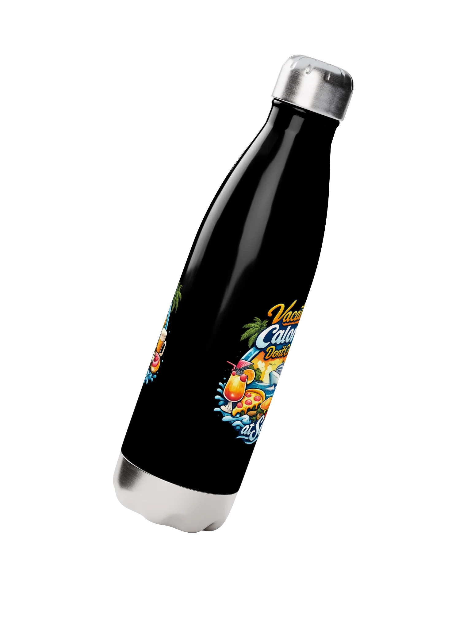 Vacation Calories Don't Count at Sea Stainless Steel Water Bottle product image (2)