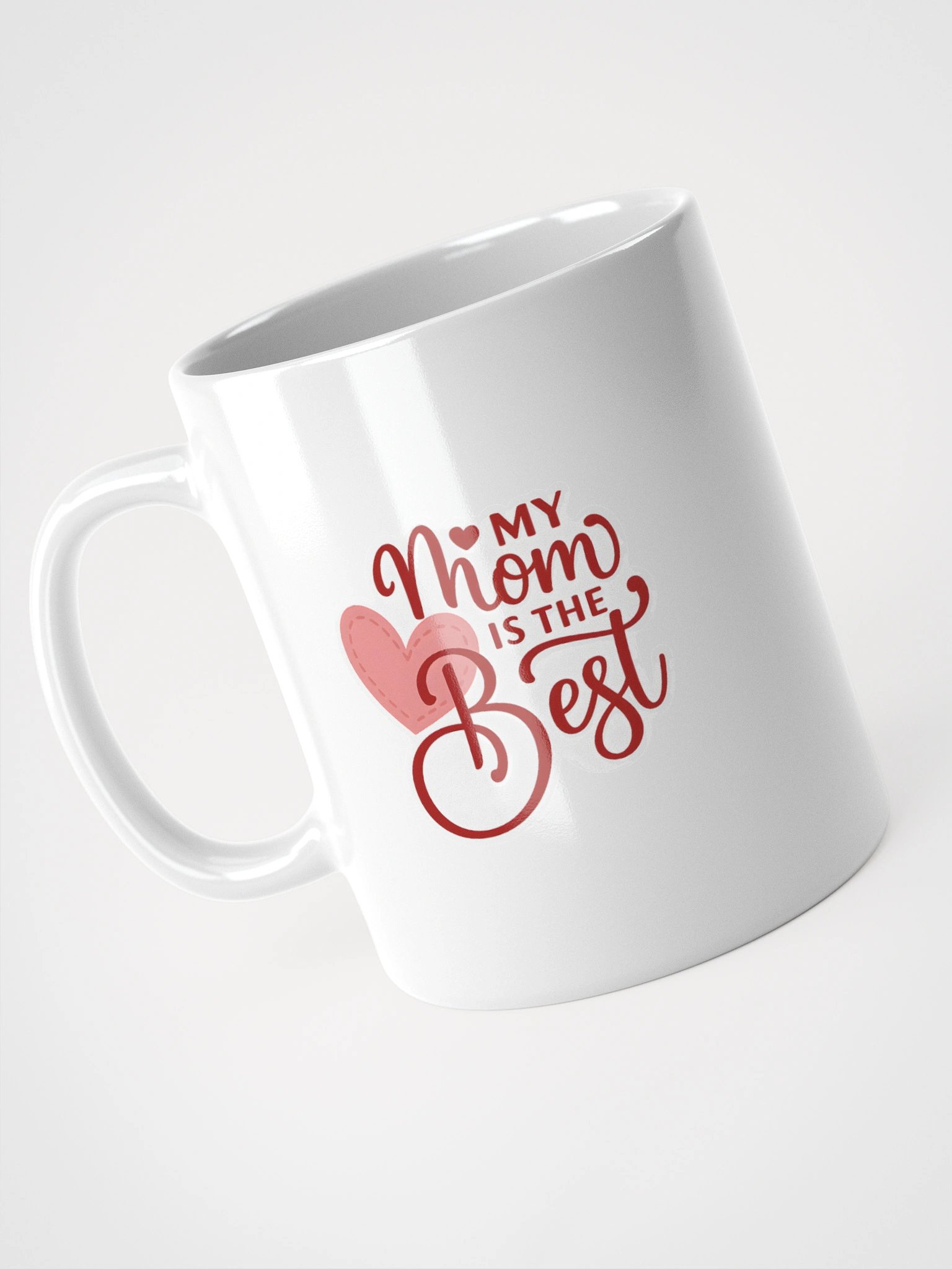 My Mom is the Best Mug | Heart & Script Font Coffee Cup | Cute Hand-Lettered Mother’s Day Gift product image (10)
