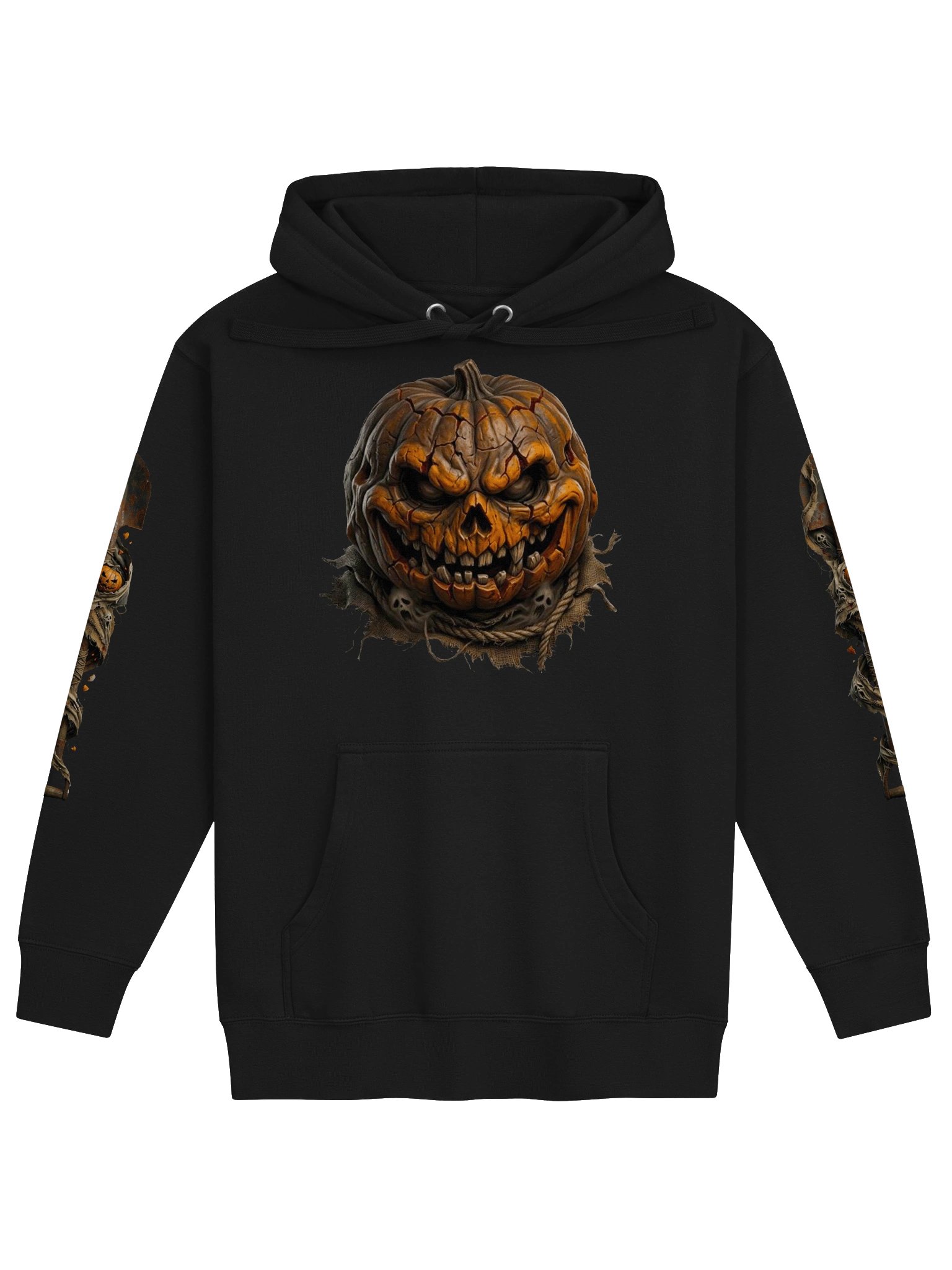 MINAY Originals | Pumpkin Reaper Graphic Heavyweight Hoodie – Gothic Halloween Streetwear product image (4)