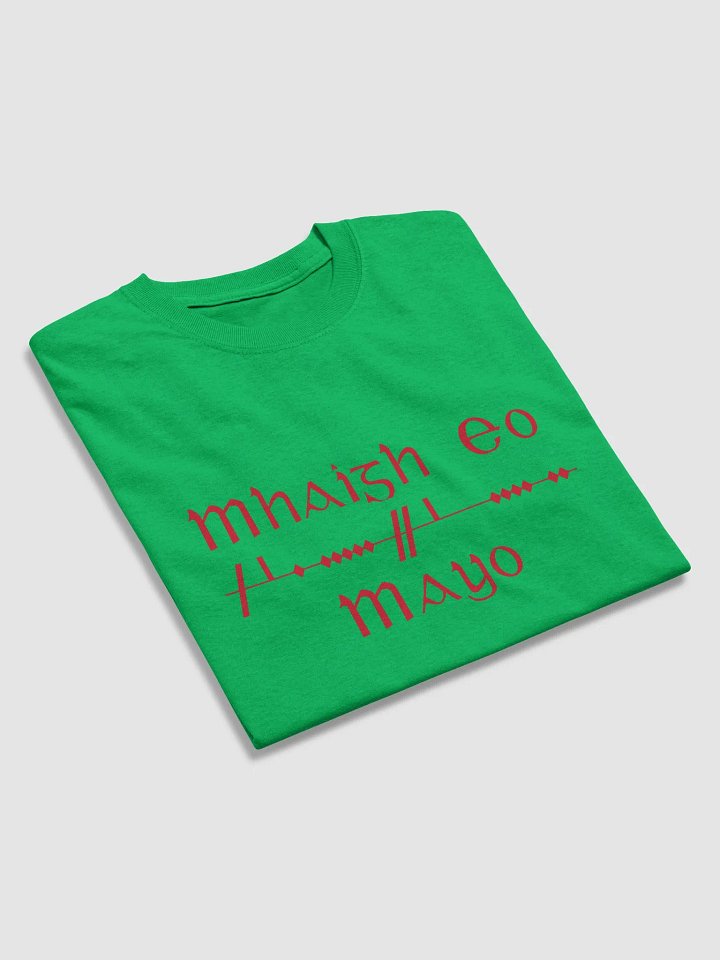 Mayo/Maigh Eo, Scholastic style Ogham Green printed T-shirt product image (2)