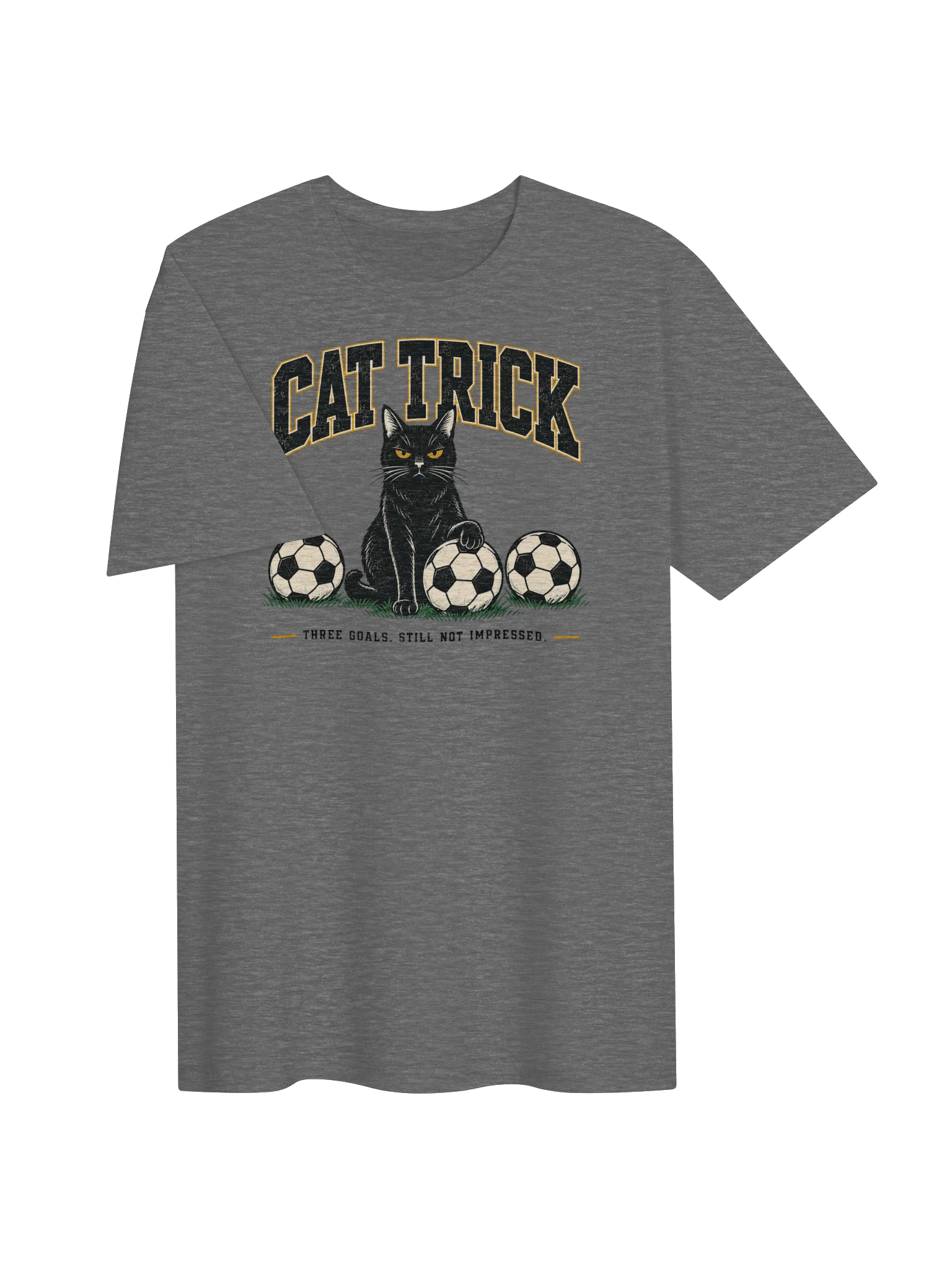 Cat Trick Unimpressed Cat Soccer Tee product image (3)
