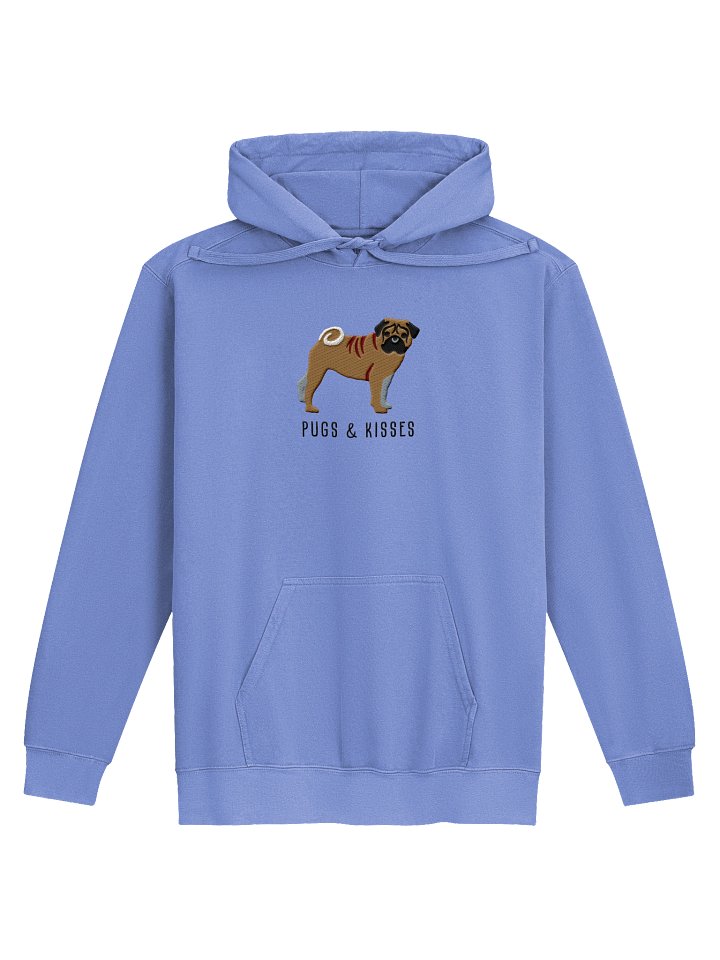 Pugs and Kisses Premium Hoodie (Embroidered) of a Pug(Fawn) product image (2)