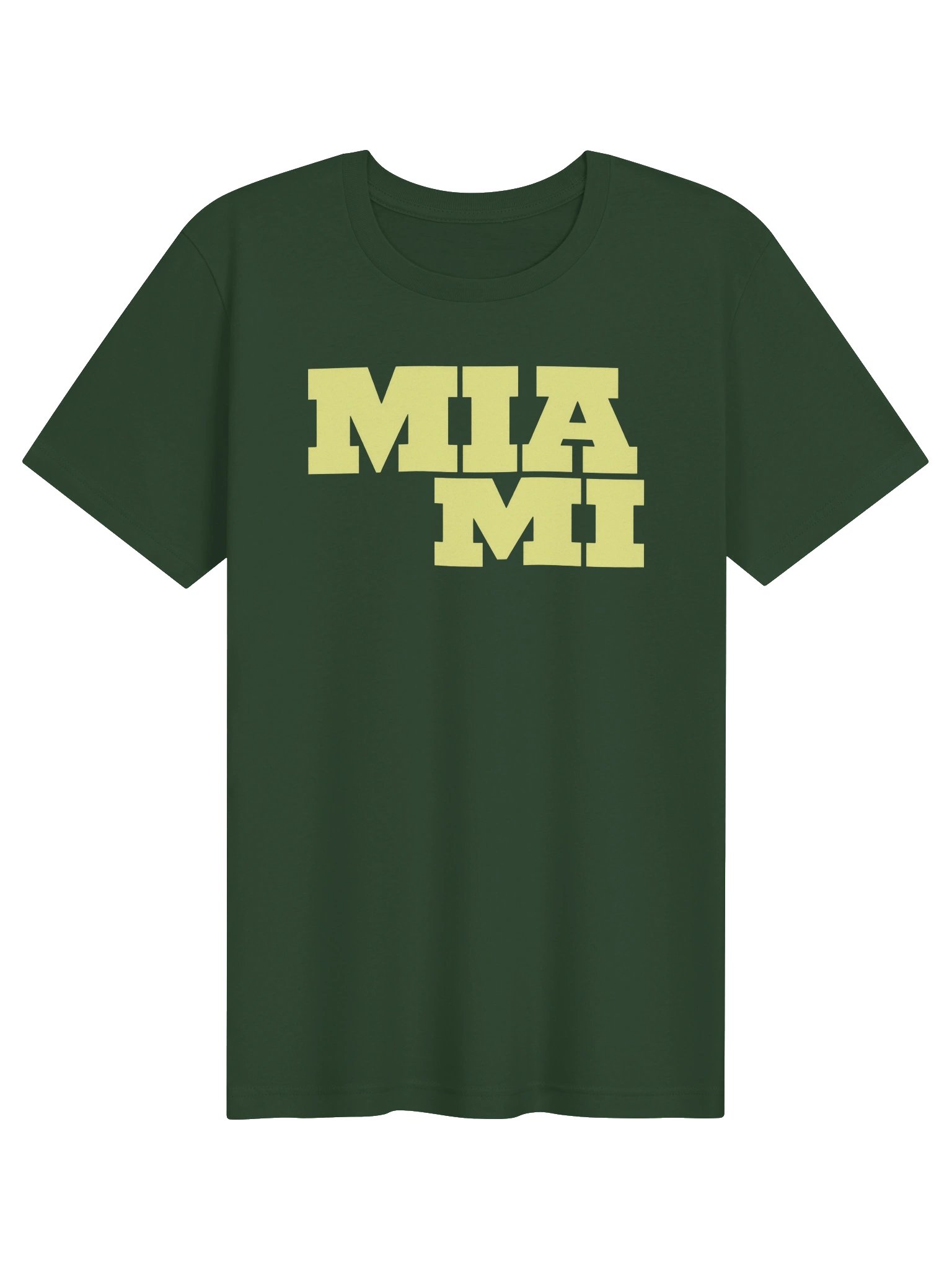 MIAMI Yellow Block Letter T-Shirt product image (1)