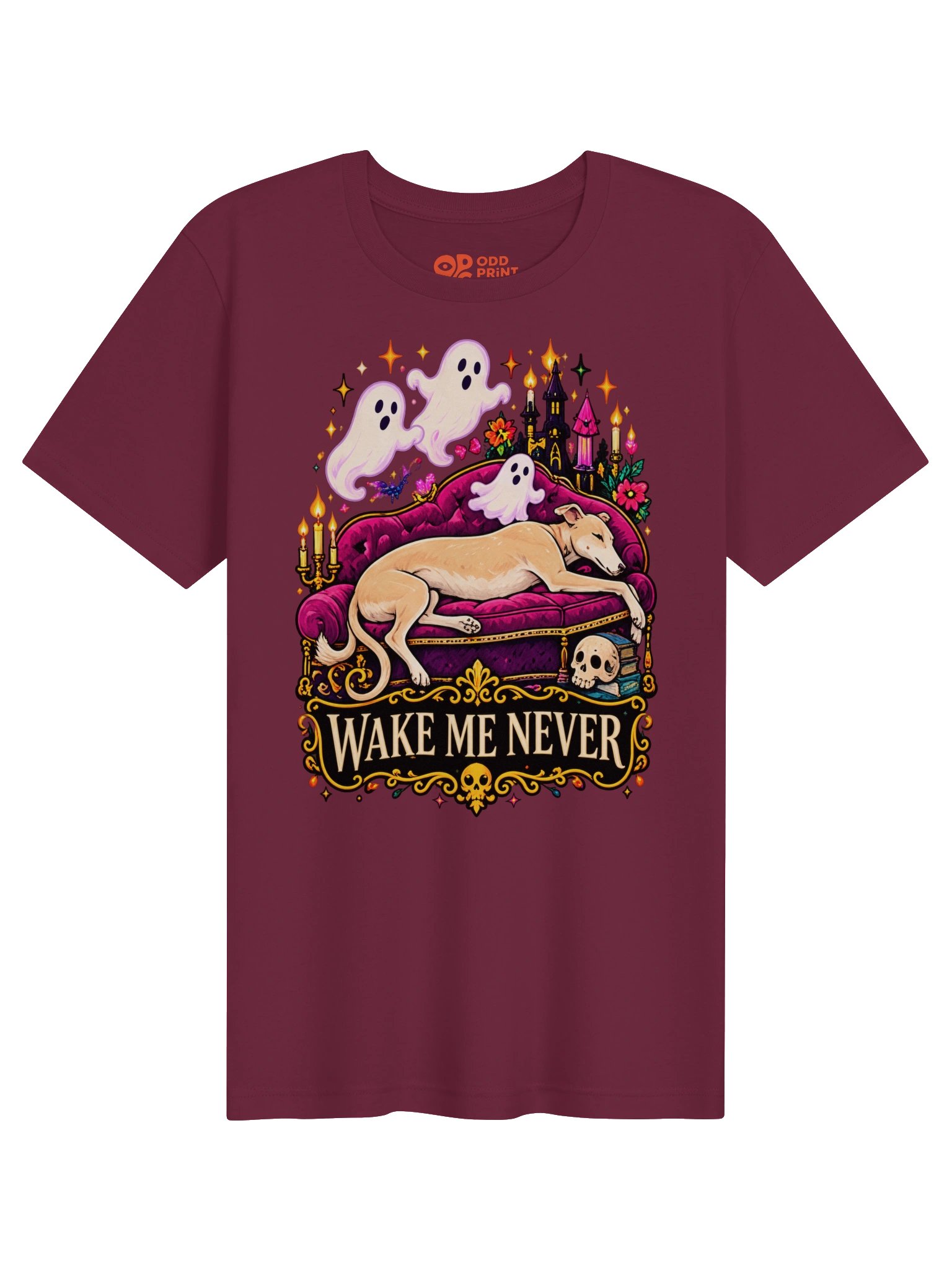Greyhound Halloween T-Shirt – Wake Me Never product image (5)