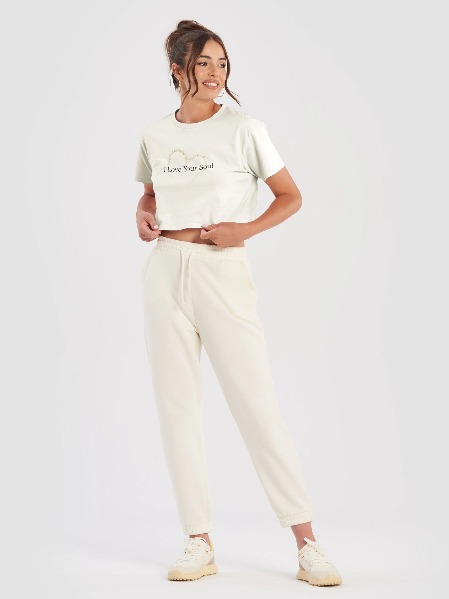 Glittery Heart Love Your Soul Crop Top product image (15)