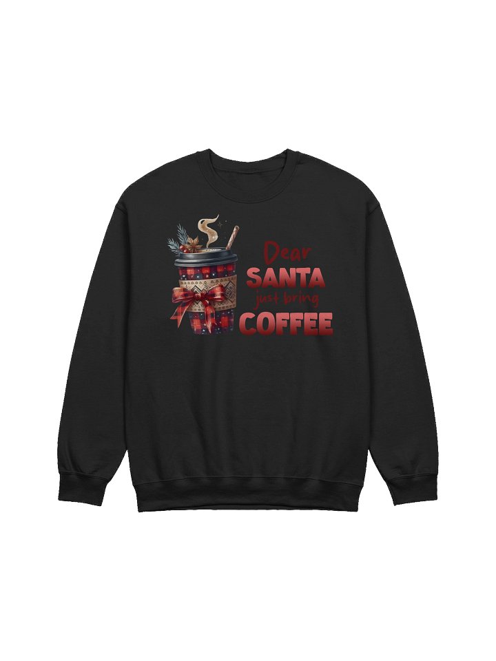 Dear Santa, Festive Plaid Coffee Cup Sweatshirt product image (2)