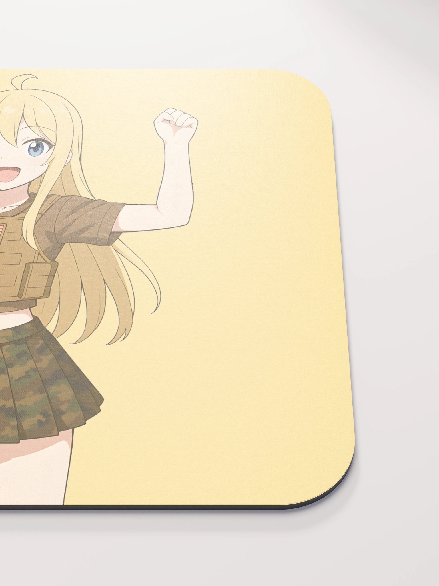 Blonde Tactical Anime Girl Mousepad product image (5)