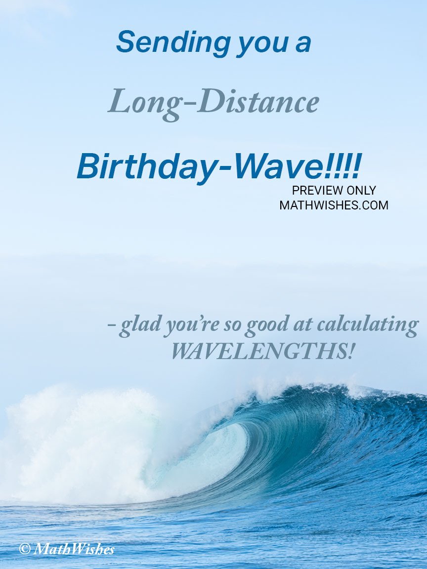 Math Birthday Card - Birthday Wave product image (1)