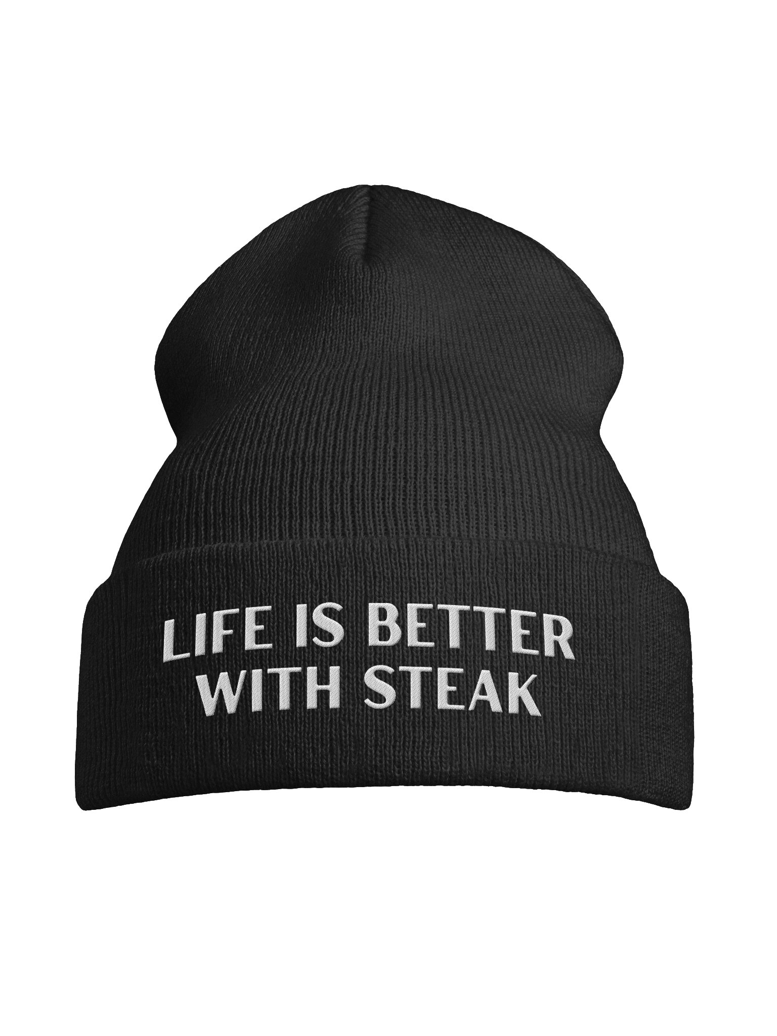 Black Beanie - Life Is Better With Steak product image (7)