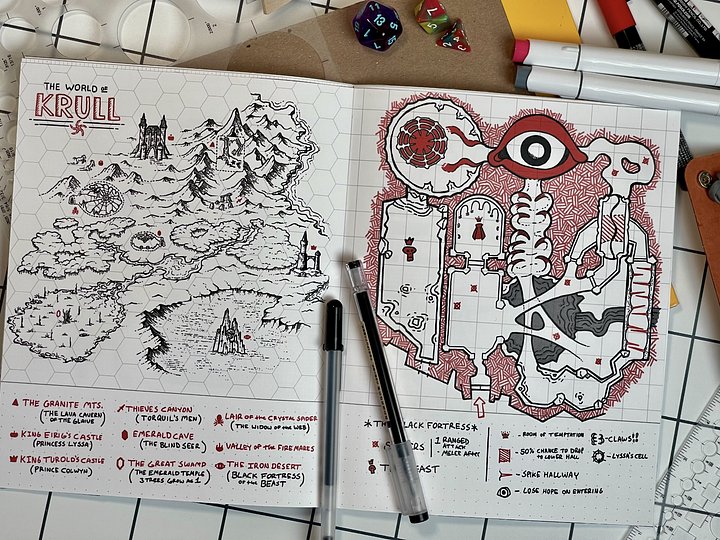 Unruly Hex/Dungeon Map Planner - Digital Download product image (1)