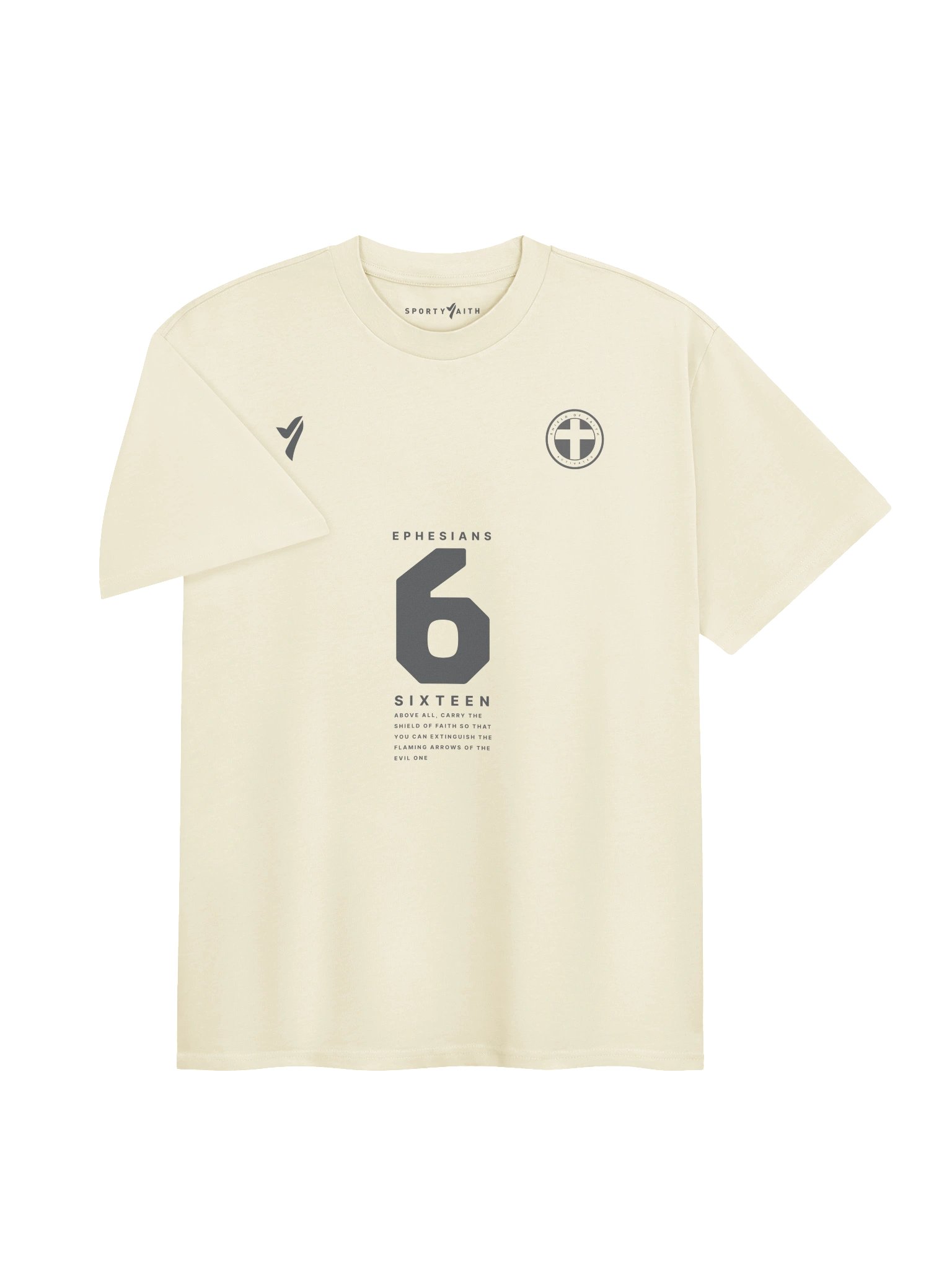 Ephesians 6:16 Faith T-Shirt (Cream) product image (3)