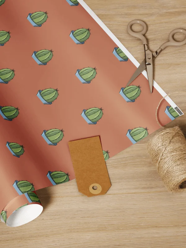 Barrel Plant Botanical Classic Pattern Wrapping Paper, Matte or Glossy Finish product image (2)