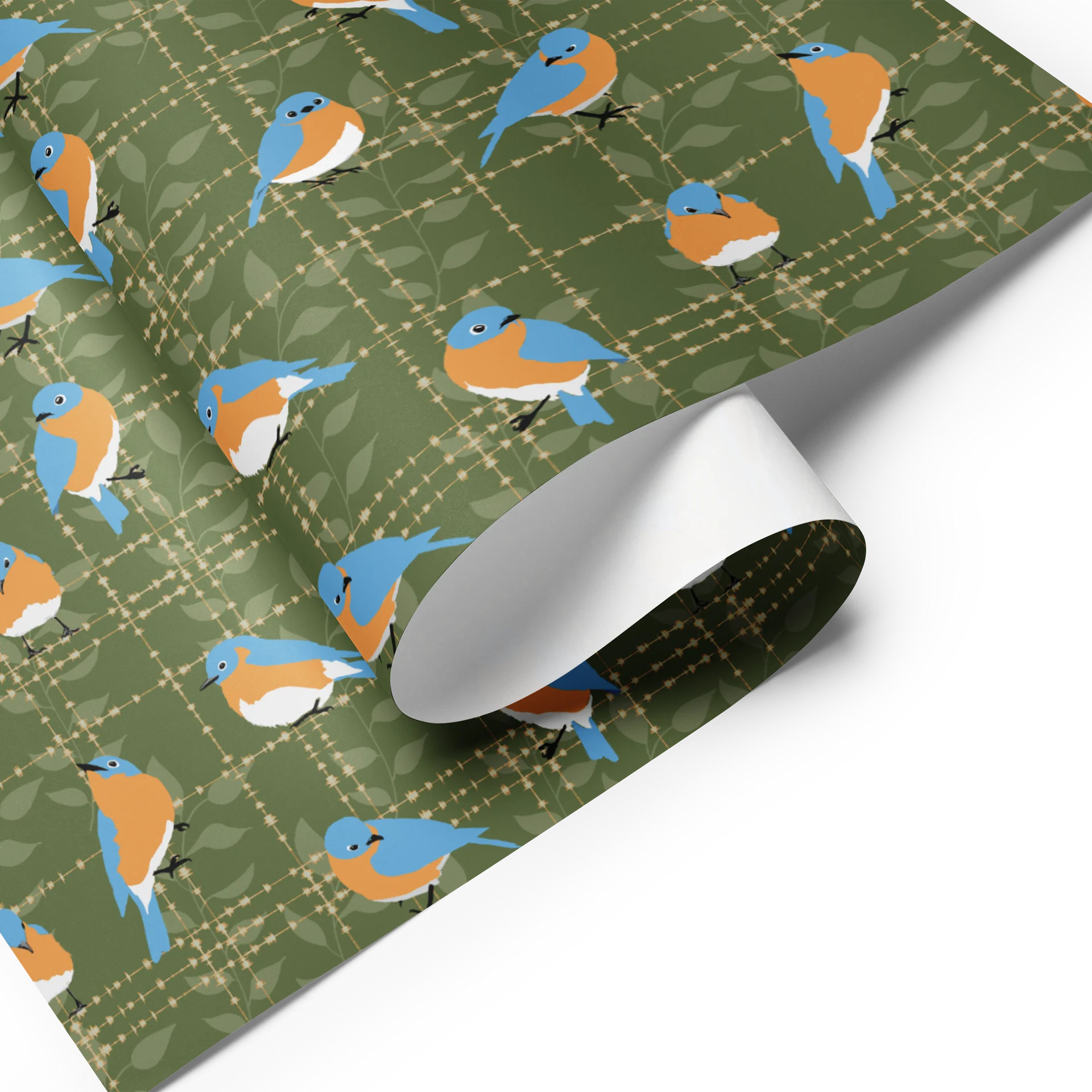 Bluebird Wrapping Paper Set 2 in Green product image (5)