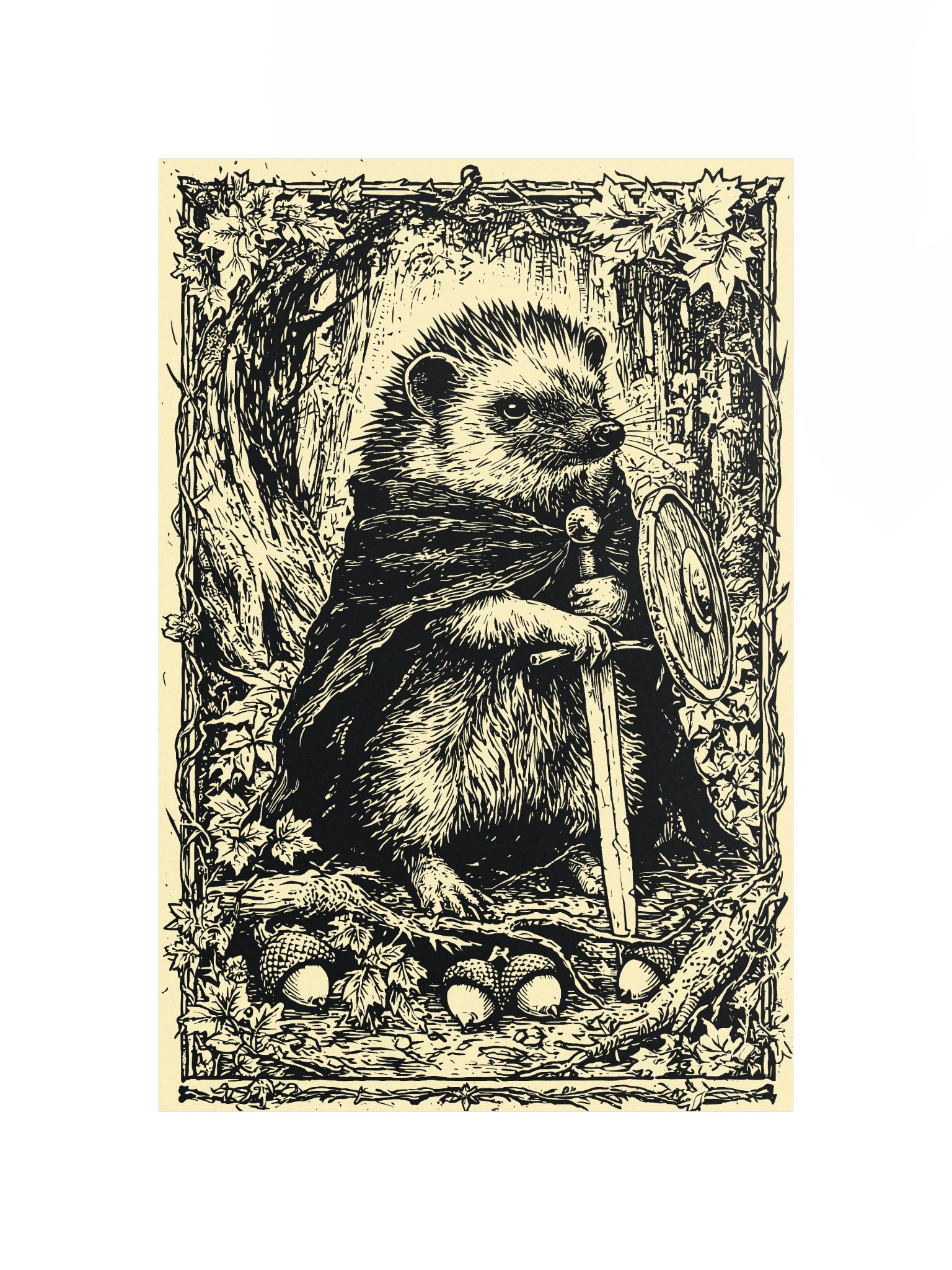 Hedgehog Guardian – Tiny Heroes Poster product image (1)