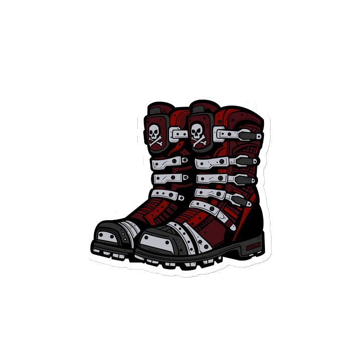Cyber Punk Combat Boots Die-Cut Magnets product image (2)