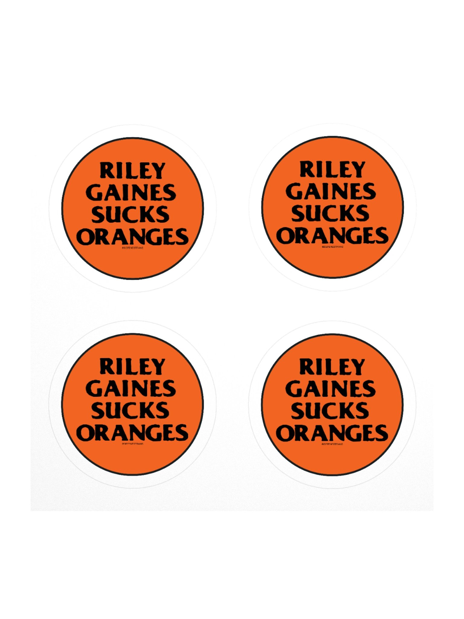 Riley Gaines Sucks Oranges Sticker Sheet product image (1)